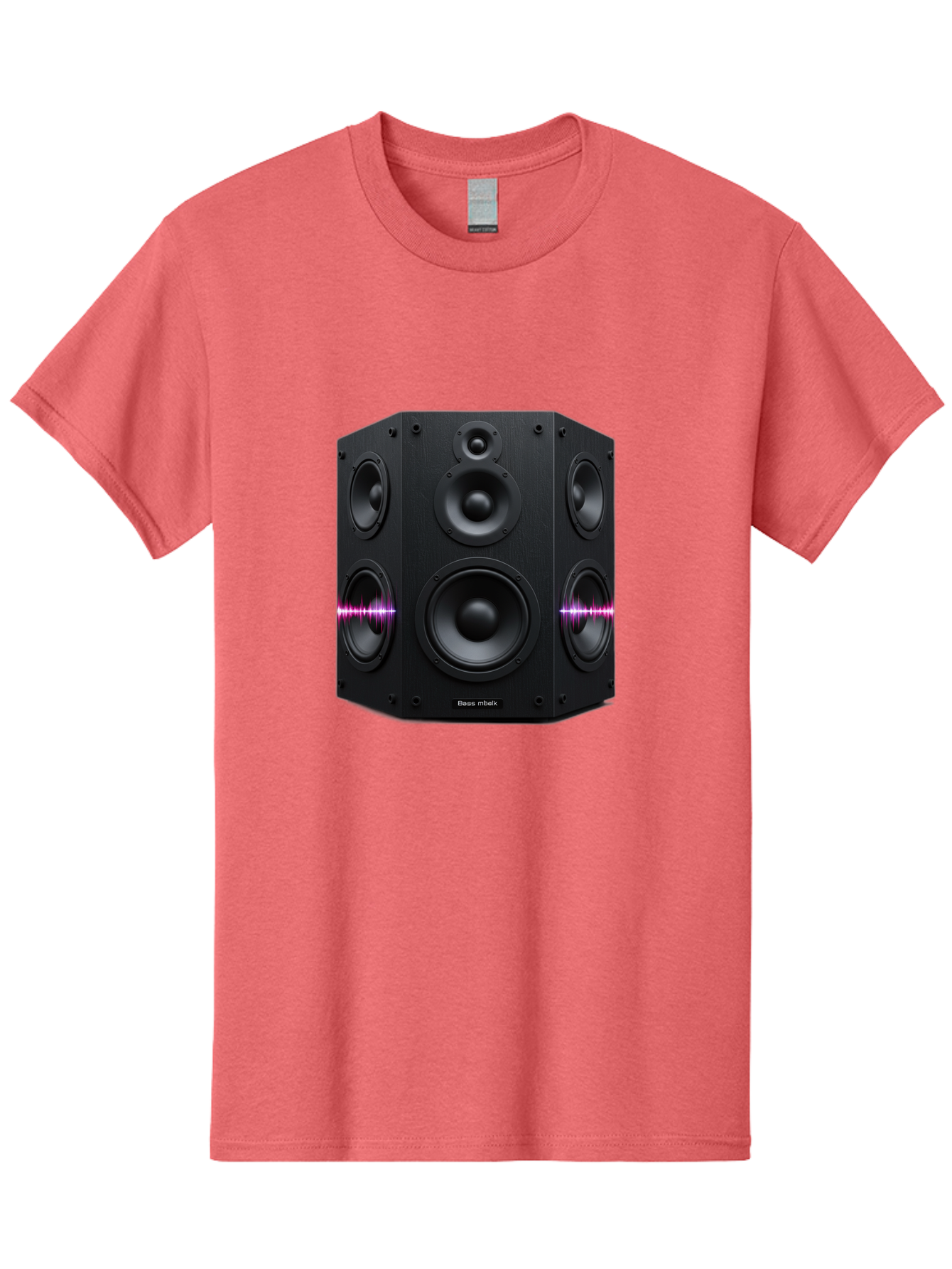 Base-Reflex Men'S Graphic Tee, 100% Cotton, Comfortable Casual Summer Wear, Machine Washable, Black Speaker System, Home Audio Equipment, Sound System, Hi-Fi Speaker, Purple Sound Wave, Music Technology, Audio Visual Bac614 8