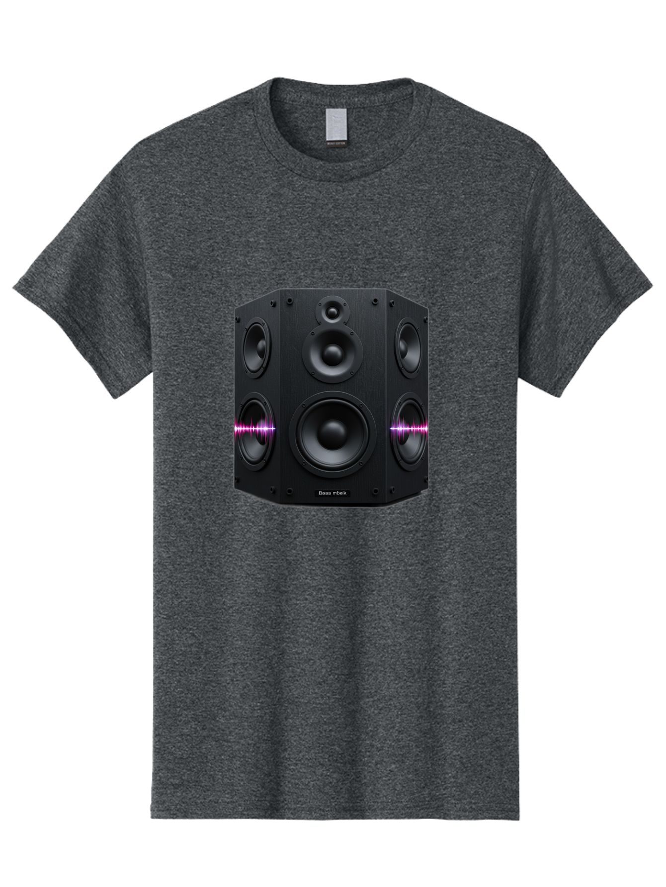 Base-Reflex Men'S Graphic Tee, 100% Cotton, Comfortable Casual Summer Wear, Machine Washable, Black Speaker System, Home Audio Equipment, Sound System, Hi-Fi Speaker, Purple Sound Wave, Music Technology, Audio Visual Bac614 11