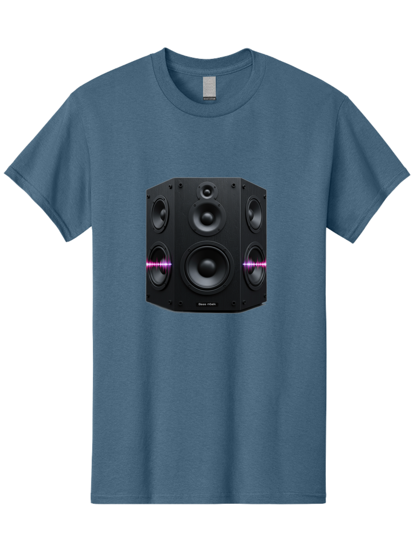 Base-Reflex Men'S Graphic Tee, 100% Cotton, Comfortable Casual Summer Wear, Machine Washable, Black Speaker System, Home Audio Equipment, Sound System, Hi-Fi Speaker, Purple Sound Wave, Music Technology, Audio Visual Bac614 15