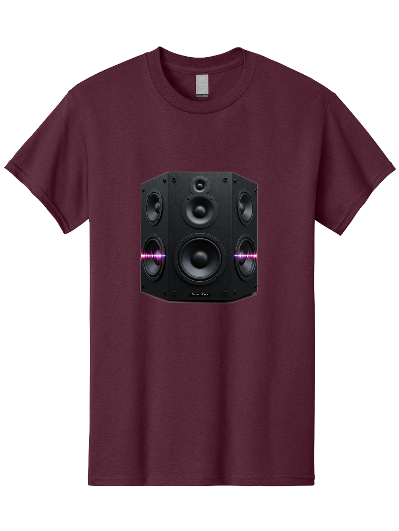 Base-Reflex Men'S Graphic Tee, 100% Cotton, Comfortable Casual Summer Wear, Machine Washable, Black Speaker System, Home Audio Equipment, Sound System, Hi-Fi Speaker, Purple Sound Wave, Music Technology, Audio Visual Bac614 9