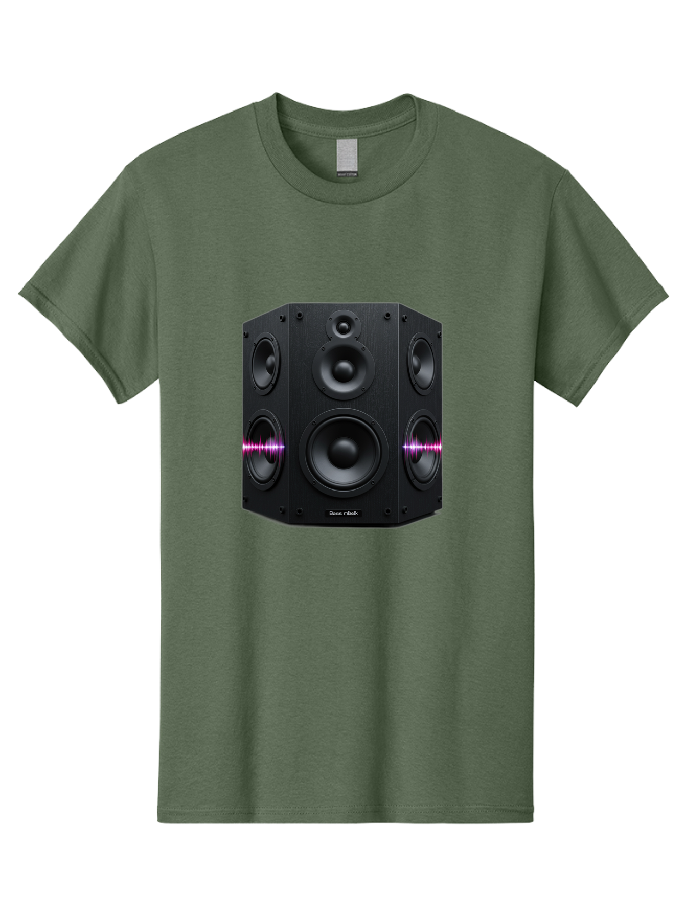 Base-Reflex Men'S Graphic Tee, 100% Cotton, Comfortable Casual Summer Wear, Machine Washable, Black Speaker System, Home Audio Equipment, Sound System, Hi-Fi Speaker, Purple Sound Wave, Music Technology, Audio Visual Bac614 14