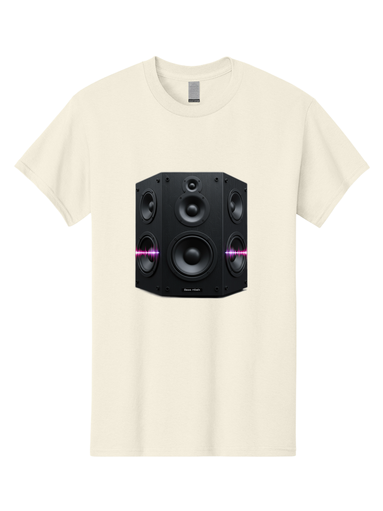Base-Reflex Men'S Graphic Tee, 100% Cotton, Comfortable Casual Summer Wear, Machine Washable, Black Speaker System, Home Audio Equipment, Sound System, Hi-Fi Speaker, Purple Sound Wave, Music Technology, Audio Visual Bac614 6