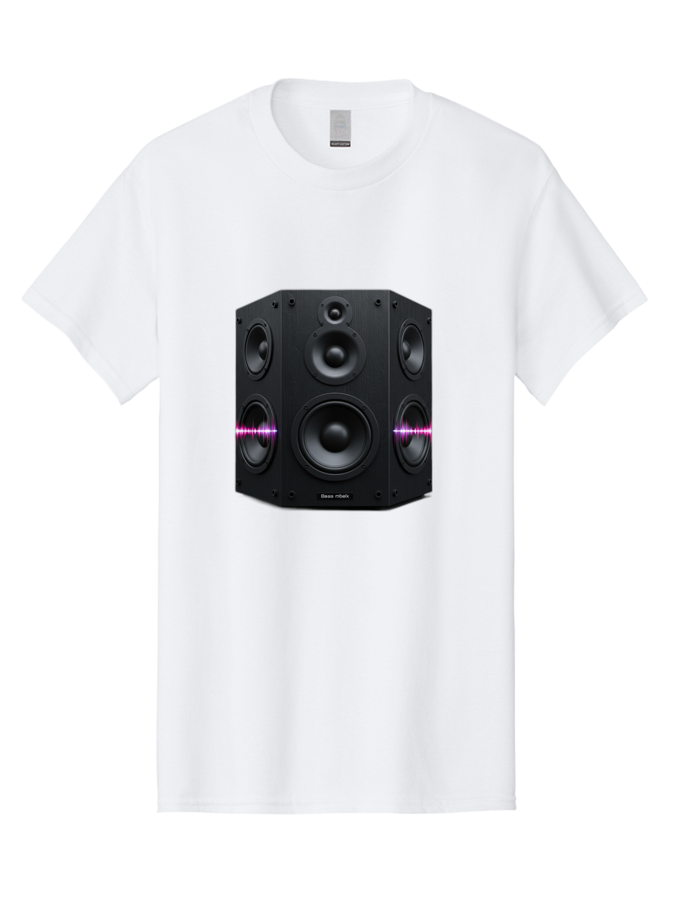 Base-Reflex Men'S Graphic Tee, 100% Cotton, Comfortable Casual Summer Wear, Machine Washable, Black Speaker System, Home Audio Equipment, Sound System, Hi-Fi Speaker, Purple Sound Wave, Music Technology, Audio Visual Bac614 13