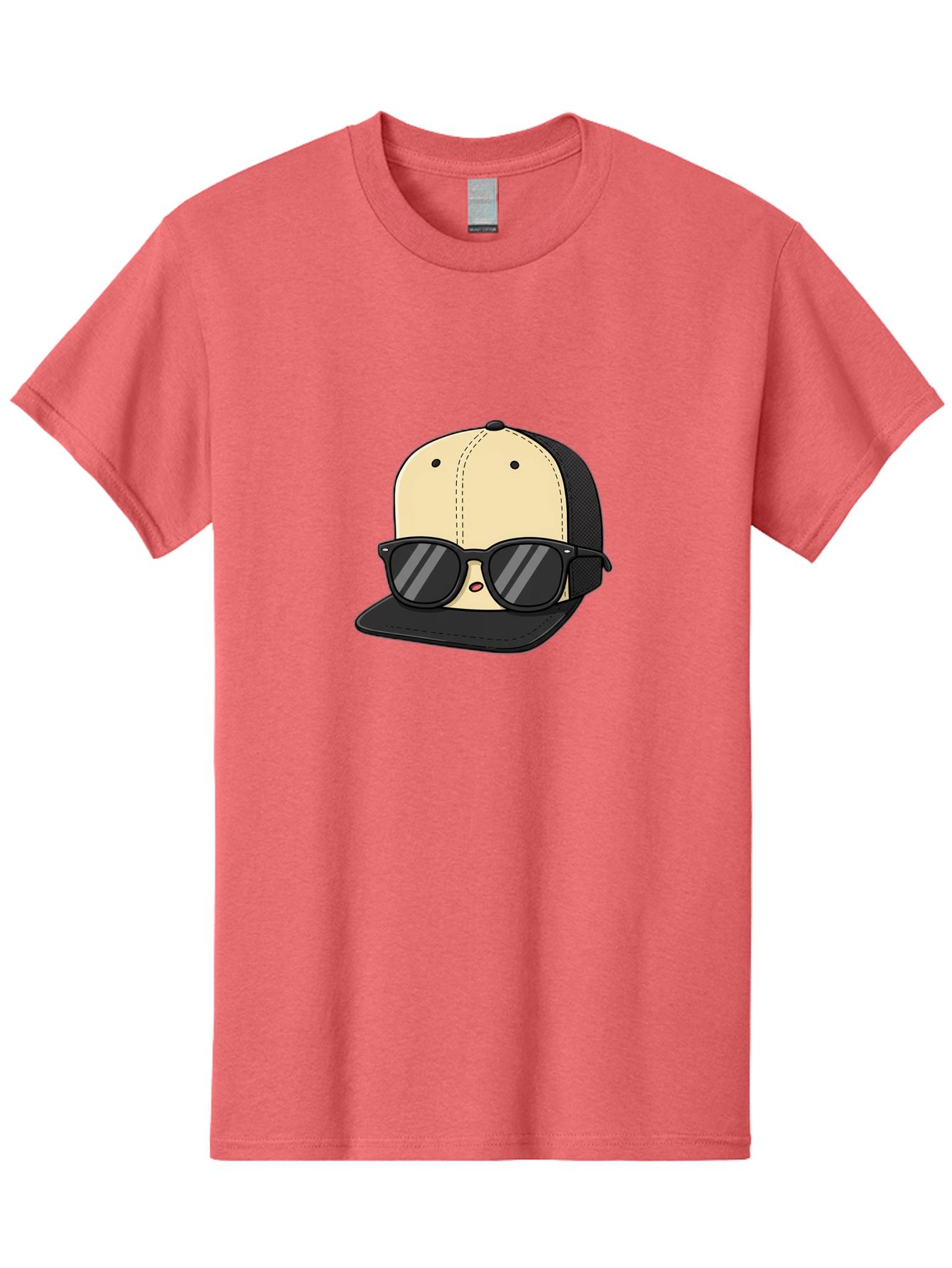 Baseball-Cap-1 Men'S Graphic Tee, 100% Cotton, Comfortable Casual Summer Wear, Machine Washable, Baseball Cap, Sunglasses, Cool Guy, Hipster Style, Trendy Accessories, Fashionable Hat, Cartoon Character, Black And Tan, Shades, Cool Vibes Bac615 11