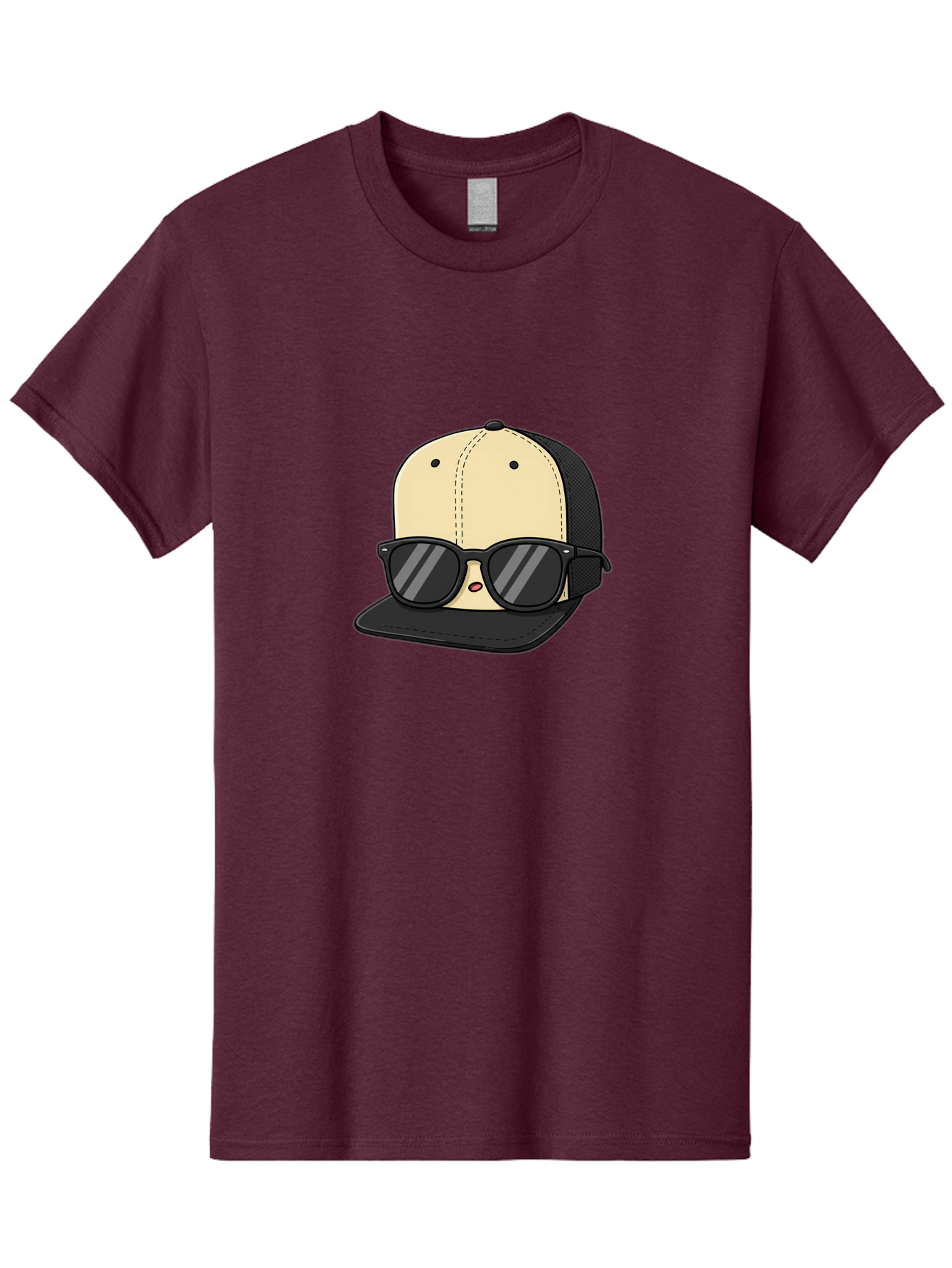 Baseball-Cap-1 Men'S Graphic Tee, 100% Cotton, Comfortable Casual Summer Wear, Machine Washable, Baseball Cap, Sunglasses, Cool Guy, Hipster Style, Trendy Accessories, Fashionable Hat, Cartoon Character, Black And Tan, Shades, Cool Vibes Bac615 13