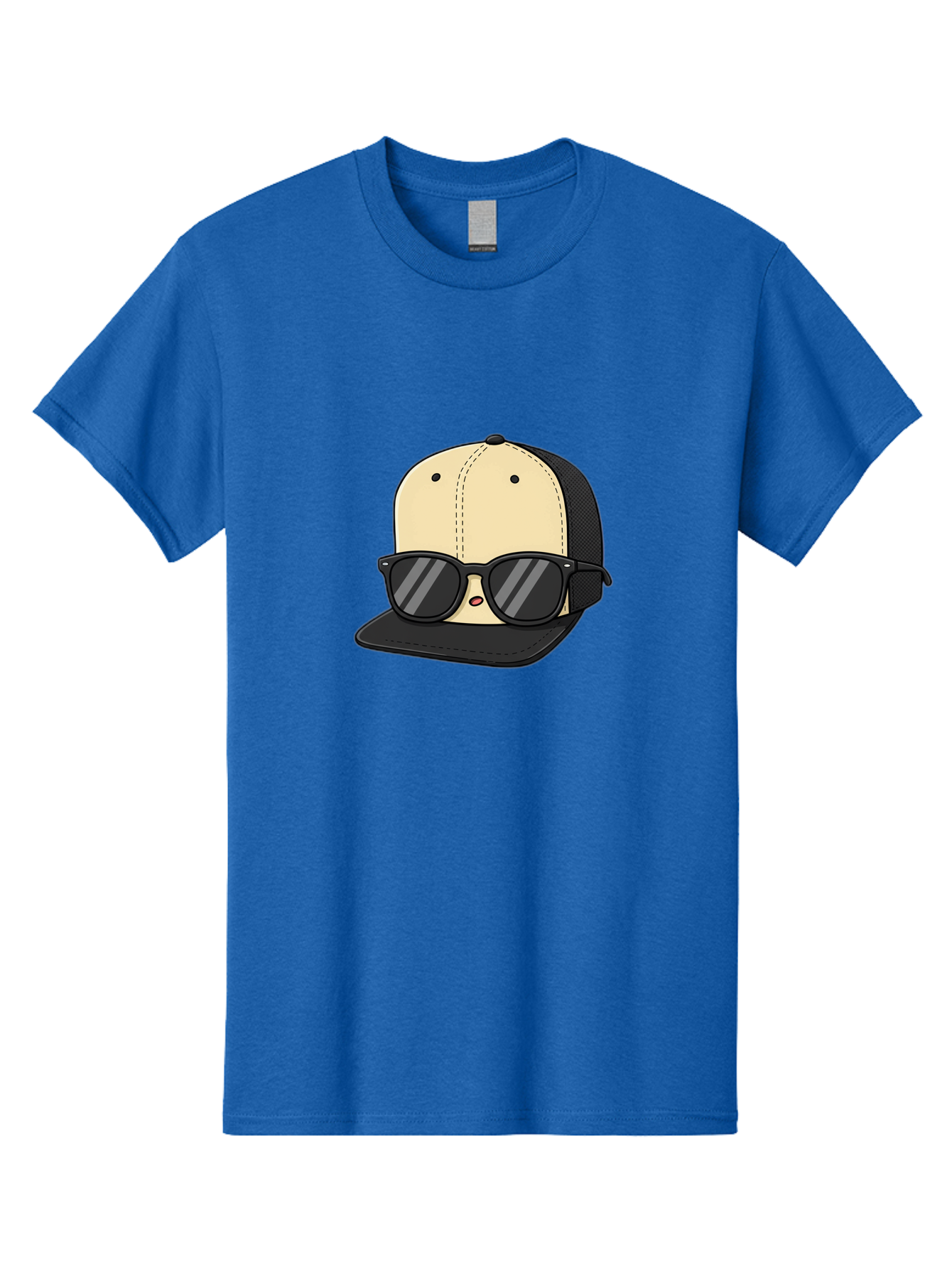 Baseball-Cap-1 Men'S Graphic Tee, 100% Cotton, Comfortable Casual Summer Wear, Machine Washable, Baseball Cap, Sunglasses, Cool Guy, Hipster Style, Trendy Accessories, Fashionable Hat, Cartoon Character, Black And Tan, Shades, Cool Vibes Bac615 4
