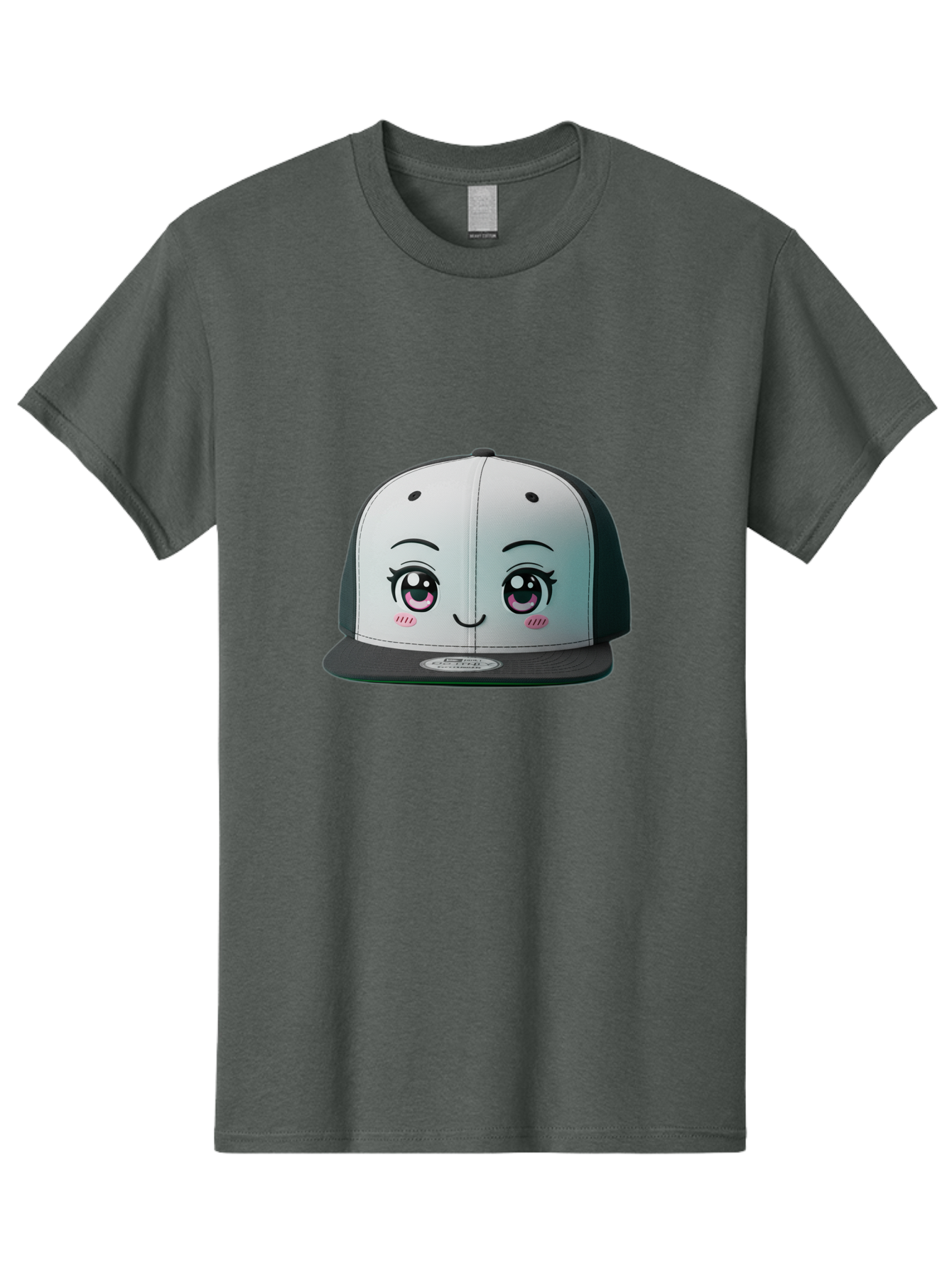 Baseball-Cap Men'S Graphic Tee, 100% Cotton, Comfortable Casual Summer Wear, Machine Washable, Cartoon Snapback Cap, Kawaii Fashion, Cute Hat Design, Playful Eyewear, Trendy Accessories, Streetwear Style, Anime Influence, Fashionable Headwear Bac618 3