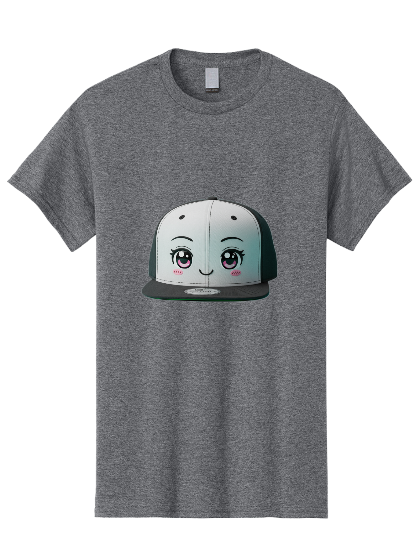 Baseball-Cap Men'S Graphic Tee, 100% Cotton, Comfortable Casual Summer Wear, Machine Washable, Cartoon Snapback Cap, Kawaii Fashion, Cute Hat Design, Playful Eyewear, Trendy Accessories, Streetwear Style, Anime Influence, Fashionable Headwear Bac618 4