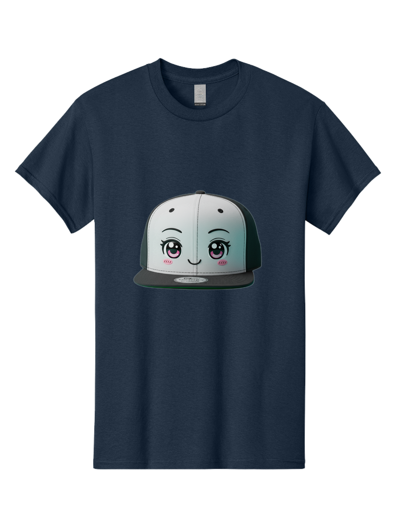 Baseball-Cap Men'S Graphic Tee, 100% Cotton, Comfortable Casual Summer Wear, Machine Washable, Cartoon Snapback Cap, Kawaii Fashion, Cute Hat Design, Playful Eyewear, Trendy Accessories, Streetwear Style, Anime Influence, Fashionable Headwear Bac618 1