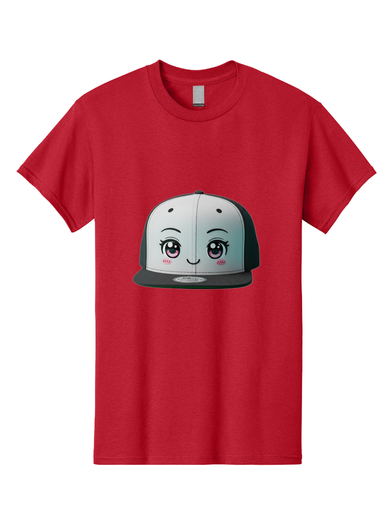 Baseball-Cap Men'S Graphic Tee, 100% Cotton, Comfortable Casual Summer Wear, Machine Washable, Cartoon Snapback Cap, Kawaii Fashion, Cute Hat Design, Playful Eyewear, Trendy Accessories, Streetwear Style, Anime Influence, Fashionable Headwear Bac618 11