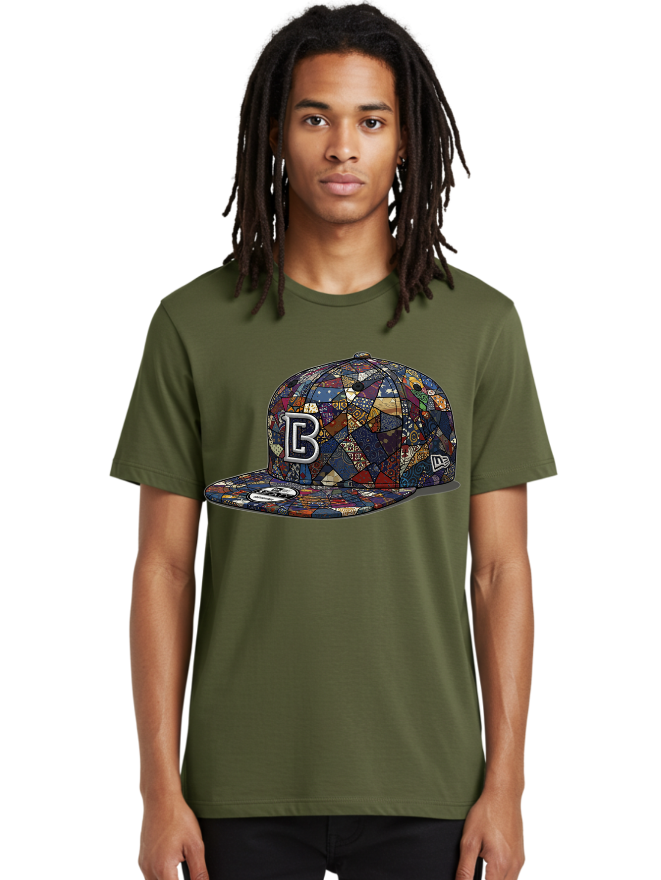 Brooklyn-Baseball-Cap Men'S Graphic Tee, 100% Cotton, Comfortable Casual Summer Wear, Machine Washable, Baseball Cap, Mosaic Pattern, Colorful Design, B Logo, New Era Brand, Sports Apparel, Fashion Accessory, Trendy Hat, Casual Wear, Bac682 18