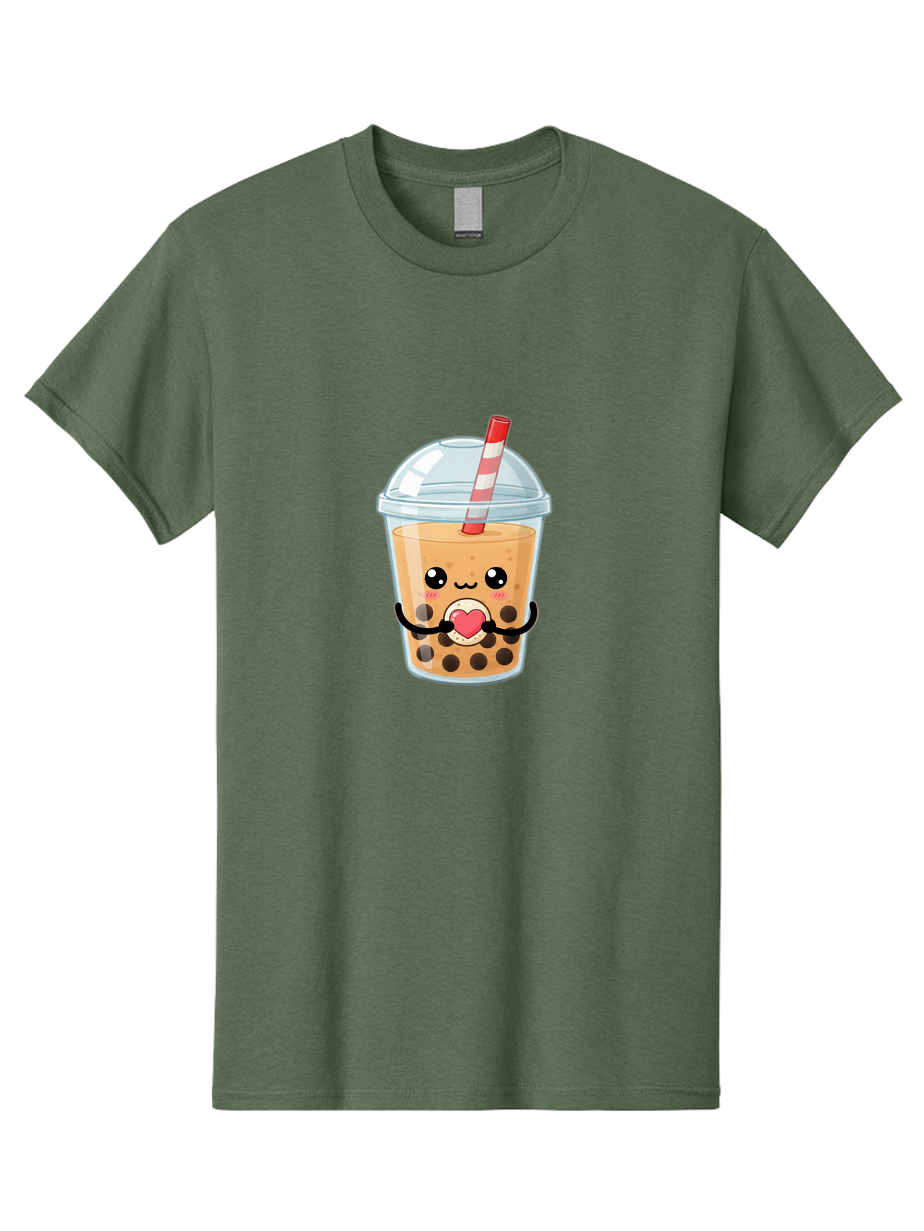 Bubble-Tea-13 Men'S Graphic Tee, 100% Cotton, Comfortable Casual Summer Wear, Machine Washable, Bubble Tea, Boba Drink, Cartoon Beverage, Cute Straw, Kawaii Culture, Heart Symbol, Playful Design, Refreshing Drink, Milk Tea, Tea Lover Bac693 6