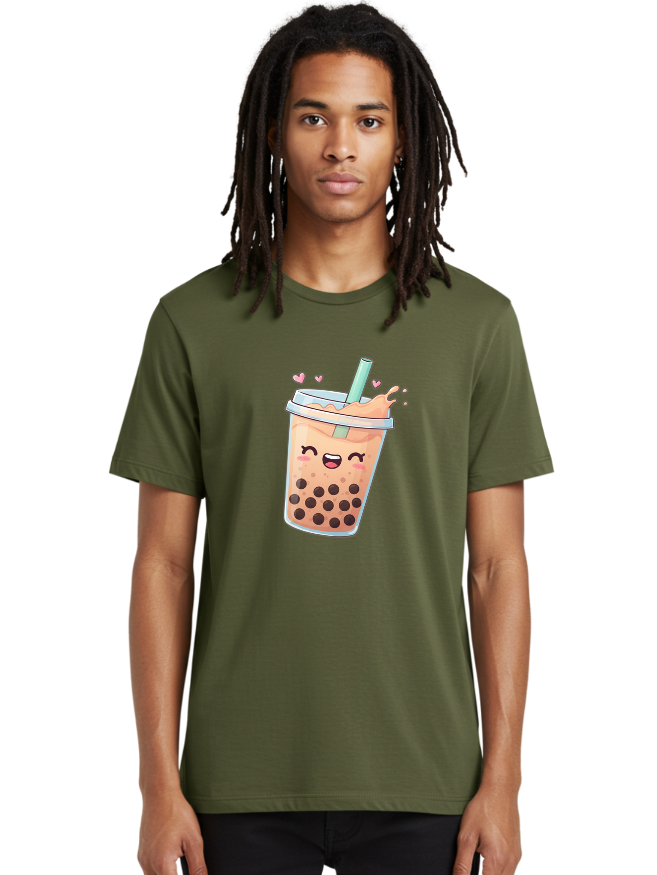 Bubble-Tea-16 Men'S Graphic Tee, 100% Cotton, Comfortable Casual Summer Wear, Machine Washable, Boba Tea, Bubble Tea, Kawaii Drink, Cute Cartoon Beverage, Tea With Boba, Smiling Milk Tea, Adorable Drink, Tea Lover, Boba Love, Refreshing Drink Bac696 22