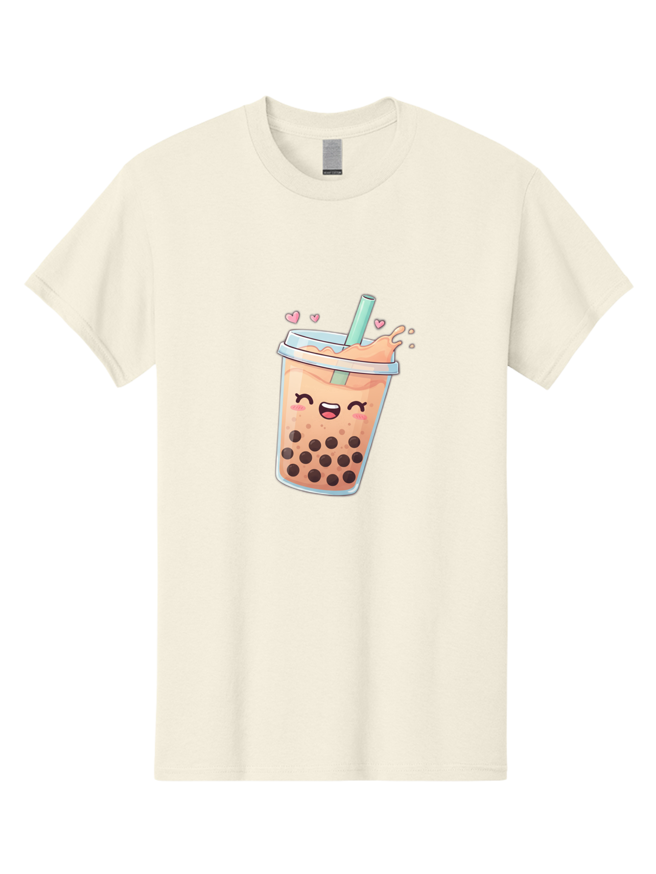 Bubble-Tea-16 Men'S Graphic Tee, 100% Cotton, Comfortable Casual Summer Wear, Machine Washable, Boba Tea, Bubble Tea, Kawaii Drink, Cute Cartoon Beverage, Tea With Boba, Smiling Milk Tea, Adorable Drink, Tea Lover, Boba Love, Refreshing Drink Bac696 5