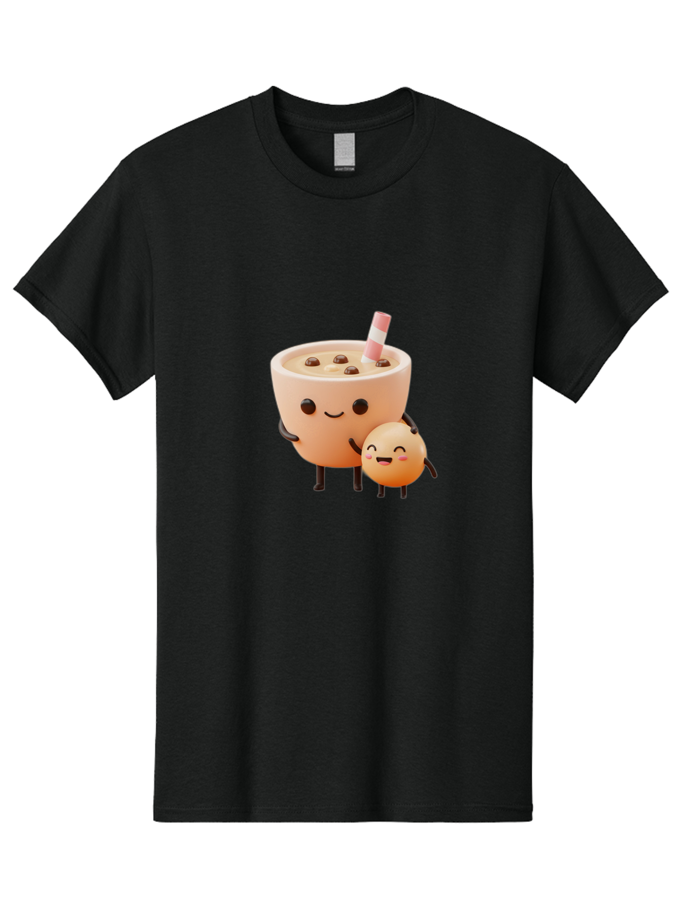 Bubble-Tea-18 Men'S Graphic Tee, 100% Cotton, Comfortable Casual Summer Wear, Machine Washable, Cartoon Boba Tea, Smiling Tea Cup, Boba Friends, Kawaii Characters, Milk Tea, Tapioca Pearls, Adorable Illustration, Funny Bubble Tea Bac698 9