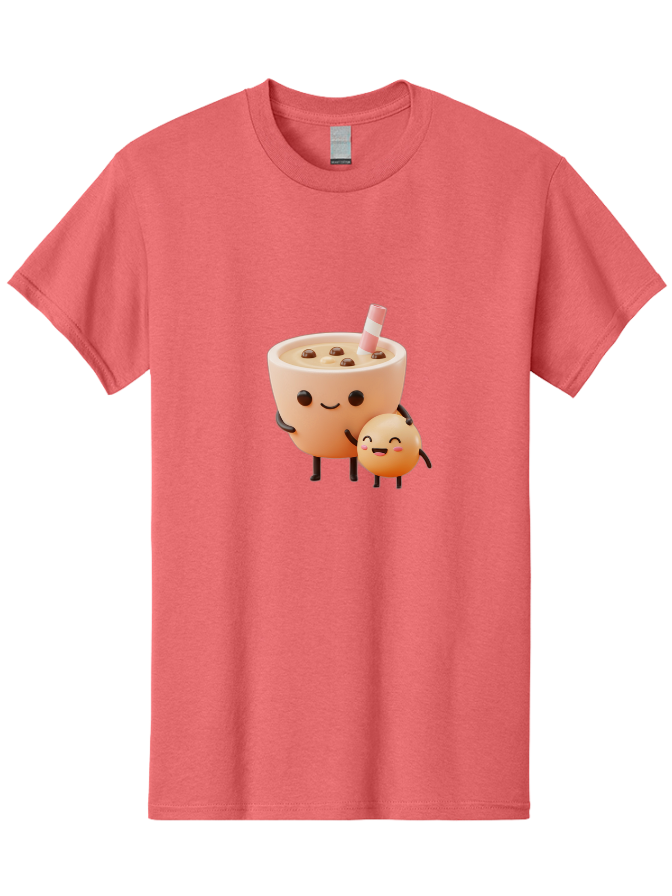 Bubble-Tea-18 Men'S Graphic Tee, 100% Cotton, Comfortable Casual Summer Wear, Machine Washable, Cartoon Boba Tea, Smiling Tea Cup, Boba Friends, Kawaii Characters, Milk Tea, Tapioca Pearls, Adorable Illustration, Funny Bubble Tea Bac698 8