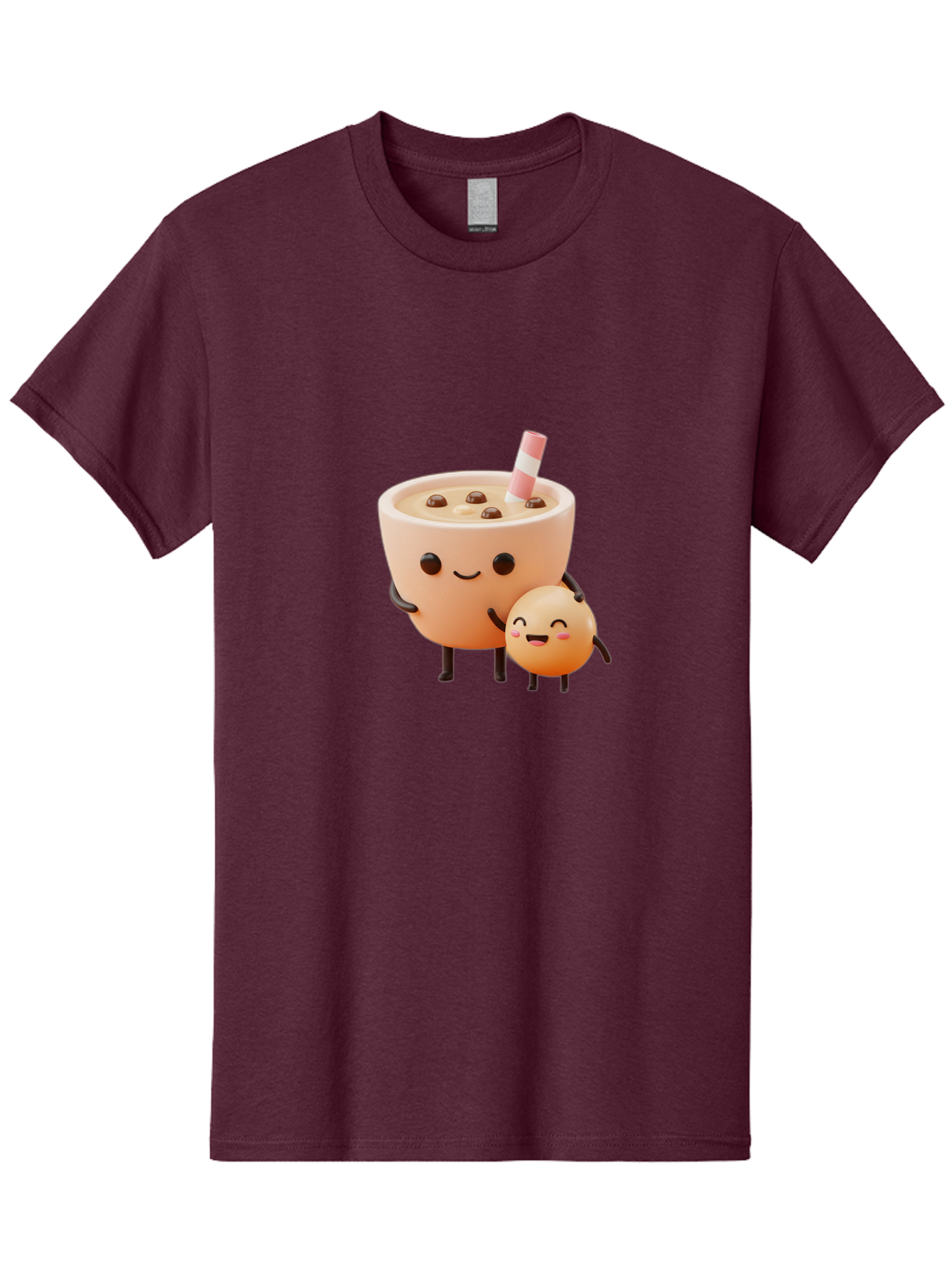 Bubble-Tea-18 Men'S Graphic Tee, 100% Cotton, Comfortable Casual Summer Wear, Machine Washable, Cartoon Boba Tea, Smiling Tea Cup, Boba Friends, Kawaii Characters, Milk Tea, Tapioca Pearls, Adorable Illustration, Funny Bubble Tea Bac698 6