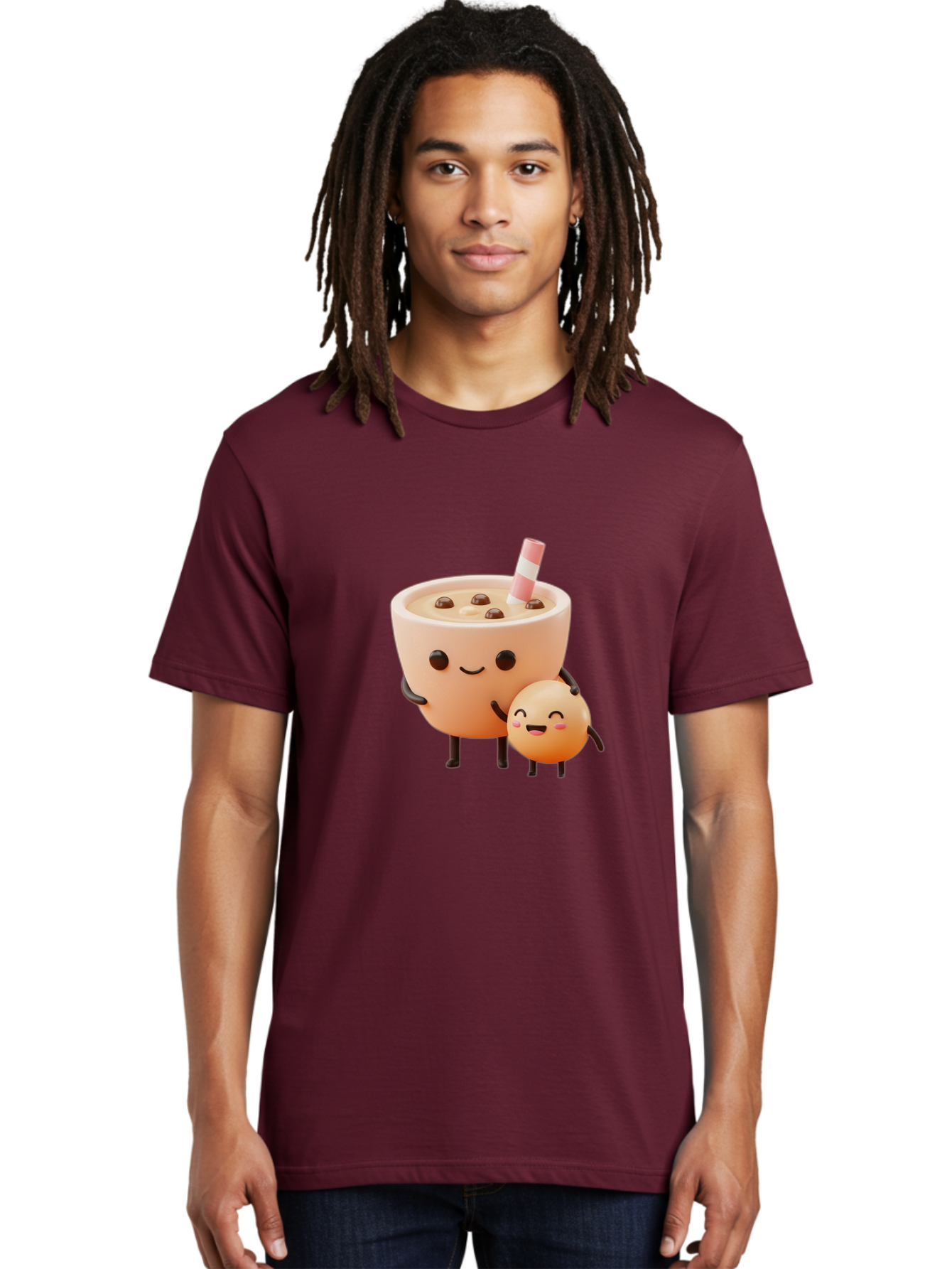 Bubble-Tea-18 Men'S Graphic Tee, 100% Cotton, Comfortable Casual Summer Wear, Machine Washable, Cartoon Boba Tea, Smiling Tea Cup, Boba Friends, Kawaii Characters, Milk Tea, Tapioca Pearls, Adorable Illustration, Funny Bubble Tea Bac698 21