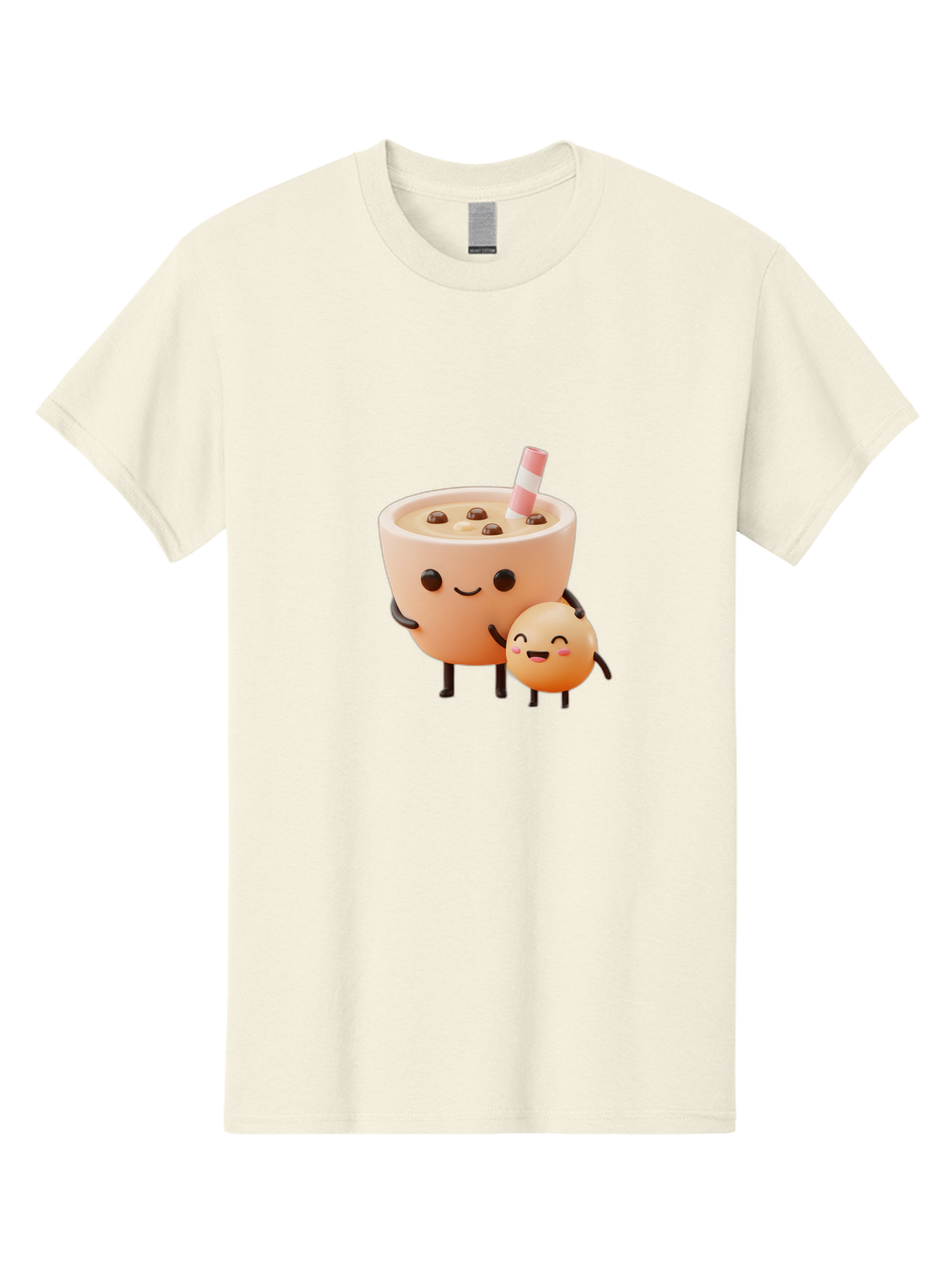 Bubble-Tea-18 Men'S Graphic Tee, 100% Cotton, Comfortable Casual Summer Wear, Machine Washable, Cartoon Boba Tea, Smiling Tea Cup, Boba Friends, Kawaii Characters, Milk Tea, Tapioca Pearls, Adorable Illustration, Funny Bubble Tea Bac698 4
