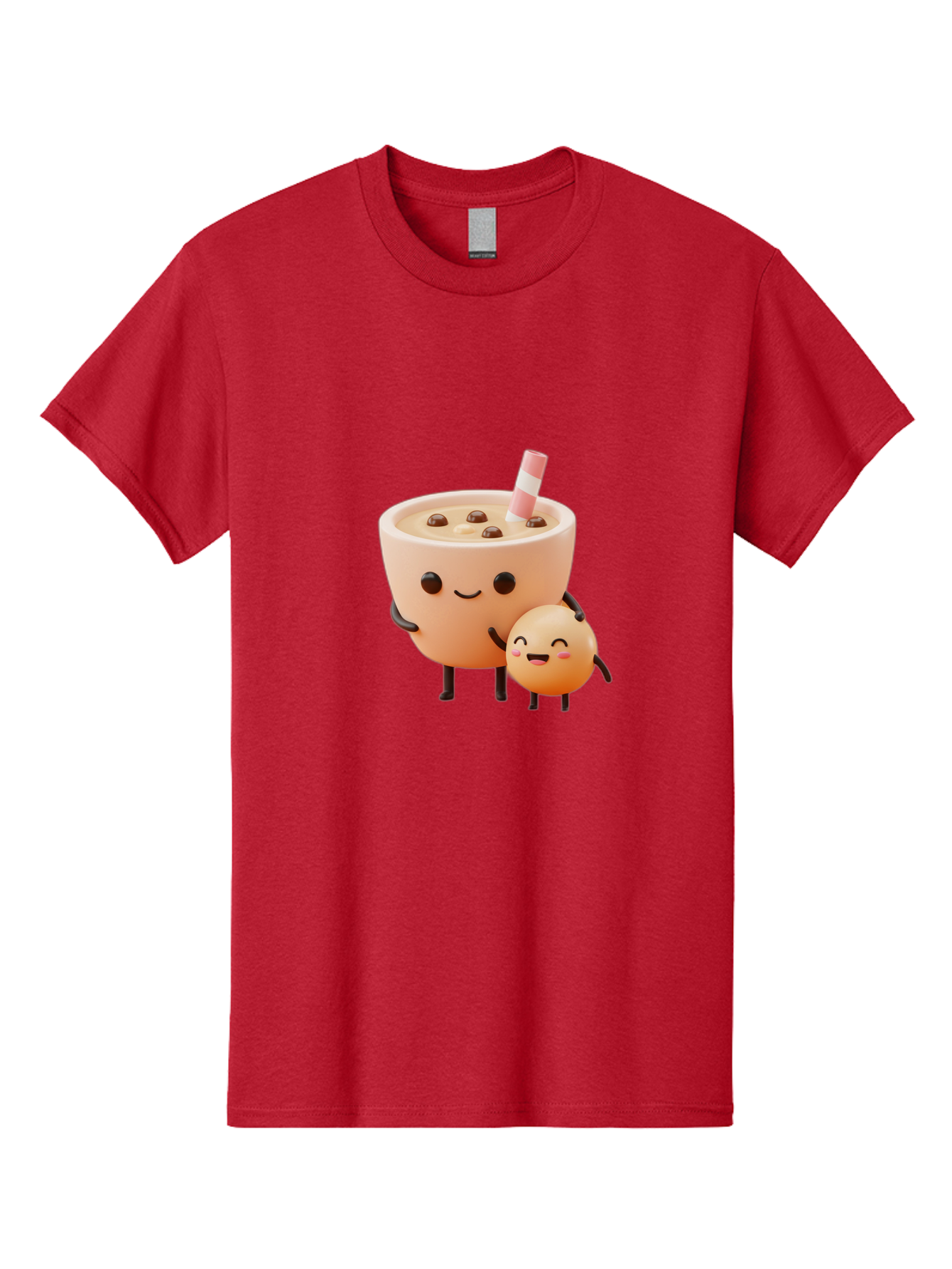 Bubble-Tea-18 Men'S Graphic Tee, 100% Cotton, Comfortable Casual Summer Wear, Machine Washable, Cartoon Boba Tea, Smiling Tea Cup, Boba Friends, Kawaii Characters, Milk Tea, Tapioca Pearls, Adorable Illustration, Funny Bubble Tea Bac698 13