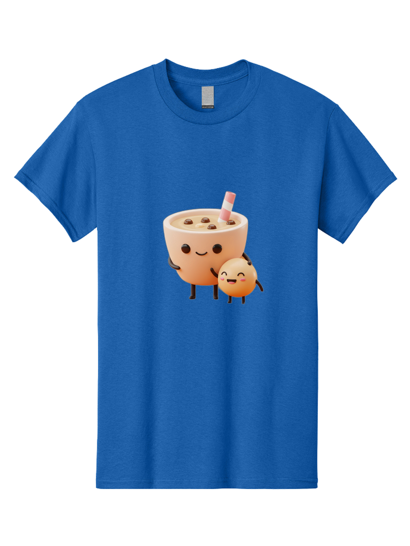 Bubble-Tea-18 Men'S Graphic Tee, 100% Cotton, Comfortable Casual Summer Wear, Machine Washable, Cartoon Boba Tea, Smiling Tea Cup, Boba Friends, Kawaii Characters, Milk Tea, Tapioca Pearls, Adorable Illustration, Funny Bubble Tea Bac698 5