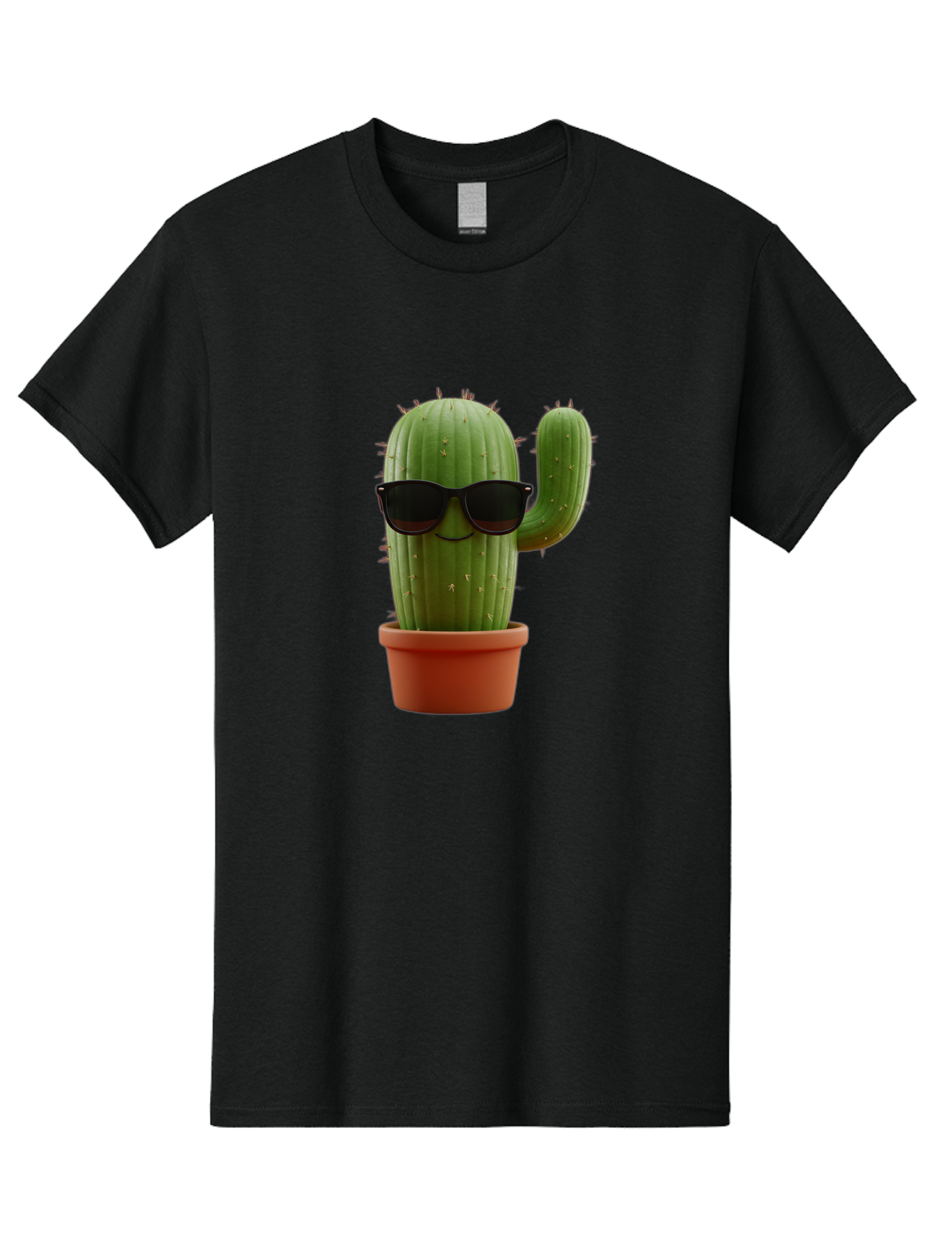 Cactus-Sunglasses Men'S Graphic Tee, 100% Cotton, Comfortable Casual Summer Wear, Machine Washable, Cactus Wearing Sunglasses, Potted Cactus, Cool Cactus, Trendy Plant, Cactus With Shades, Funny Cactus, Modern Decor, Quirky Decoration Bac755 11