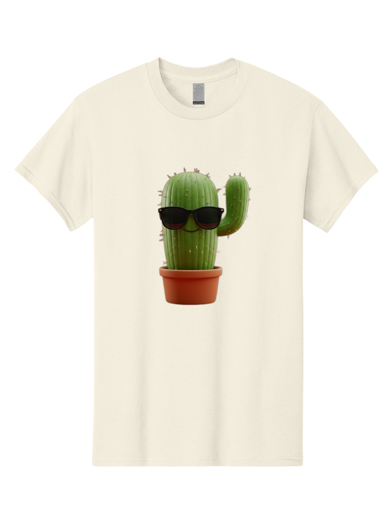 Cactus-Sunglasses Men'S Graphic Tee, 100% Cotton, Comfortable Casual Summer Wear, Machine Washable, Cactus Wearing Sunglasses, Potted Cactus, Cool Cactus, Trendy Plant, Cactus With Shades, Funny Cactus, Modern Decor, Quirky Decoration Bac755 10
