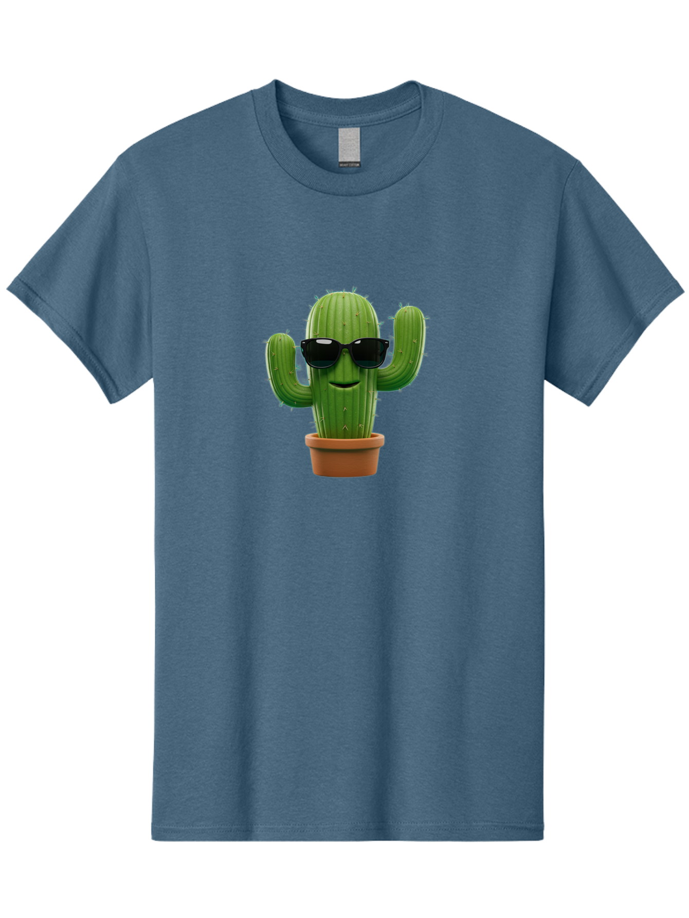 Cactus-With-Sunglasses-1 Men'S Graphic Tee, 100% Cotton, Comfortable Casual Summer Wear, Machine Washable, Cartoon Cactus, Potted Cactus, Sunglasses On Cactus, Cactus Character, Fun Cactus, Quirky Plant, Desert Plant, Funny Cactus, Bac764 14