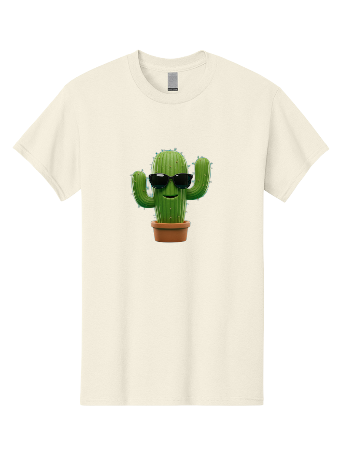 Cactus-With-Sunglasses-1 Men'S Graphic Tee, 100% Cotton, Comfortable Casual Summer Wear, Machine Washable, Cartoon Cactus, Potted Cactus, Sunglasses On Cactus, Cactus Character, Fun Cactus, Quirky Plant, Desert Plant, Funny Cactus, Bac764 9