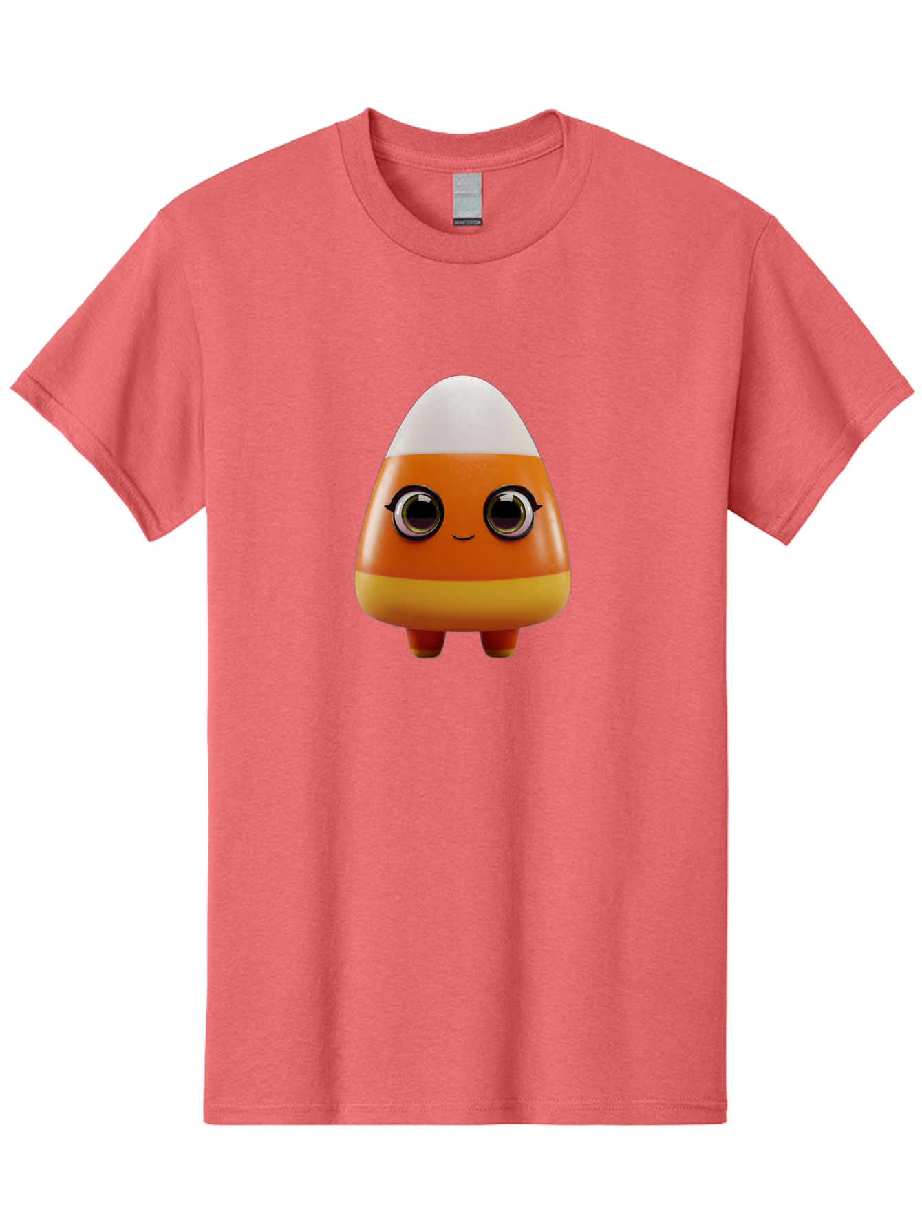 Candy-Corn-Character Men'S Graphic Tee, 100% Cotton, Comfortable Casual Summer Wear, Machine Washable, Candy Corn Character, Cartoon Candy, Halloween Treat, Sweet Character, Orange And Yellow Candy, Cute Candy Corn, Funny Character Design, Bac775 10