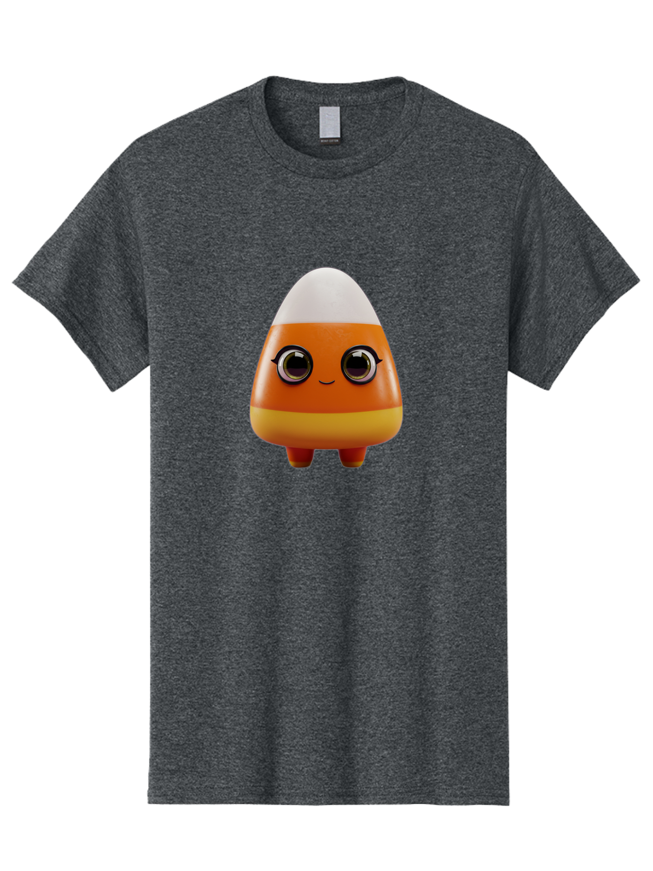 Candy-Corn-Character Men'S Graphic Tee, 100% Cotton, Comfortable Casual Summer Wear, Machine Washable, Candy Corn Character, Cartoon Candy, Halloween Treat, Sweet Character, Orange And Yellow Candy, Cute Candy Corn, Funny Character Design, Bac775 1