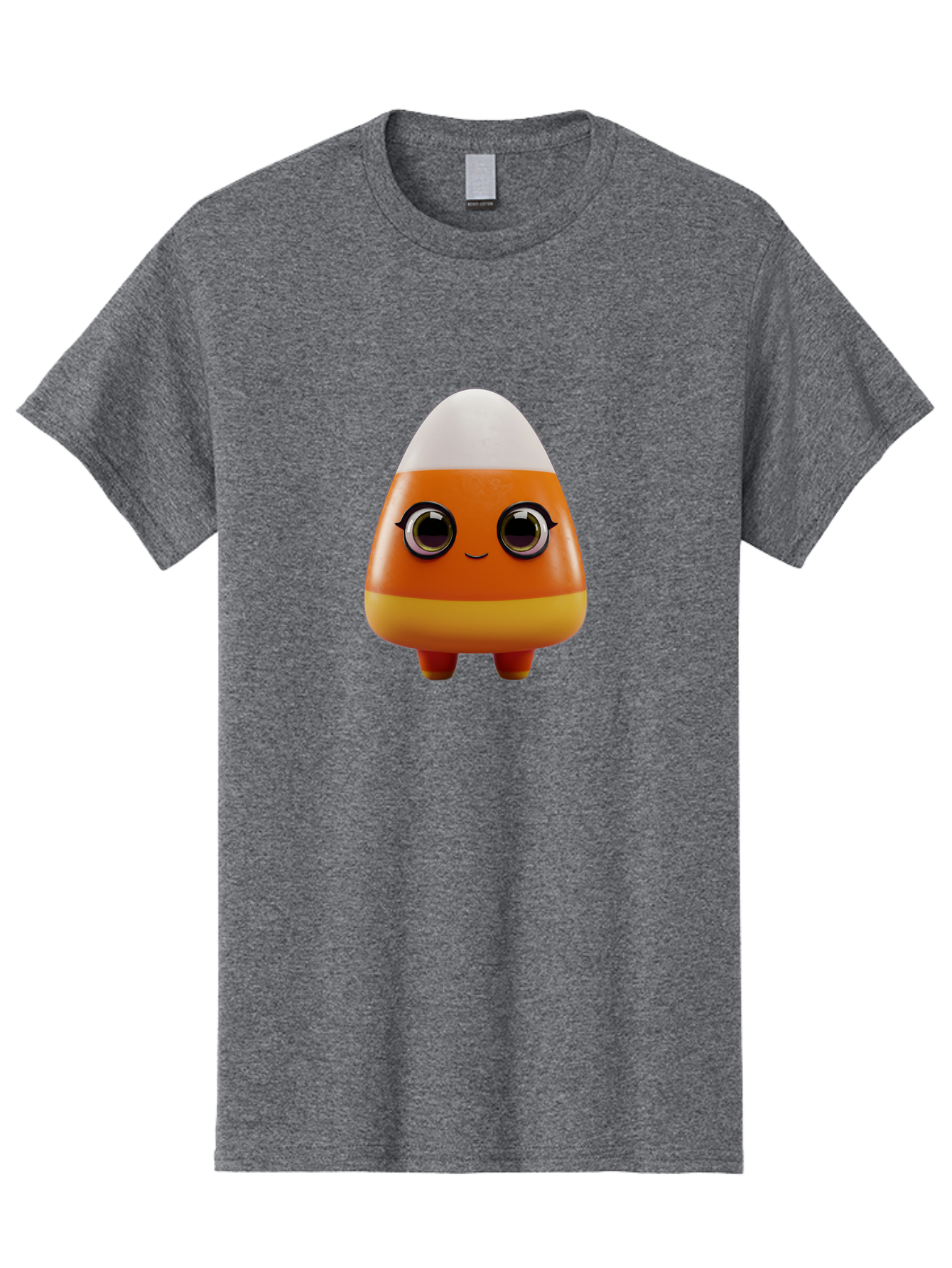 Candy-Corn-Character Men'S Graphic Tee, 100% Cotton, Comfortable Casual Summer Wear, Machine Washable, Candy Corn Character, Cartoon Candy, Halloween Treat, Sweet Character, Orange And Yellow Candy, Cute Candy Corn, Funny Character Design, Bac775 9