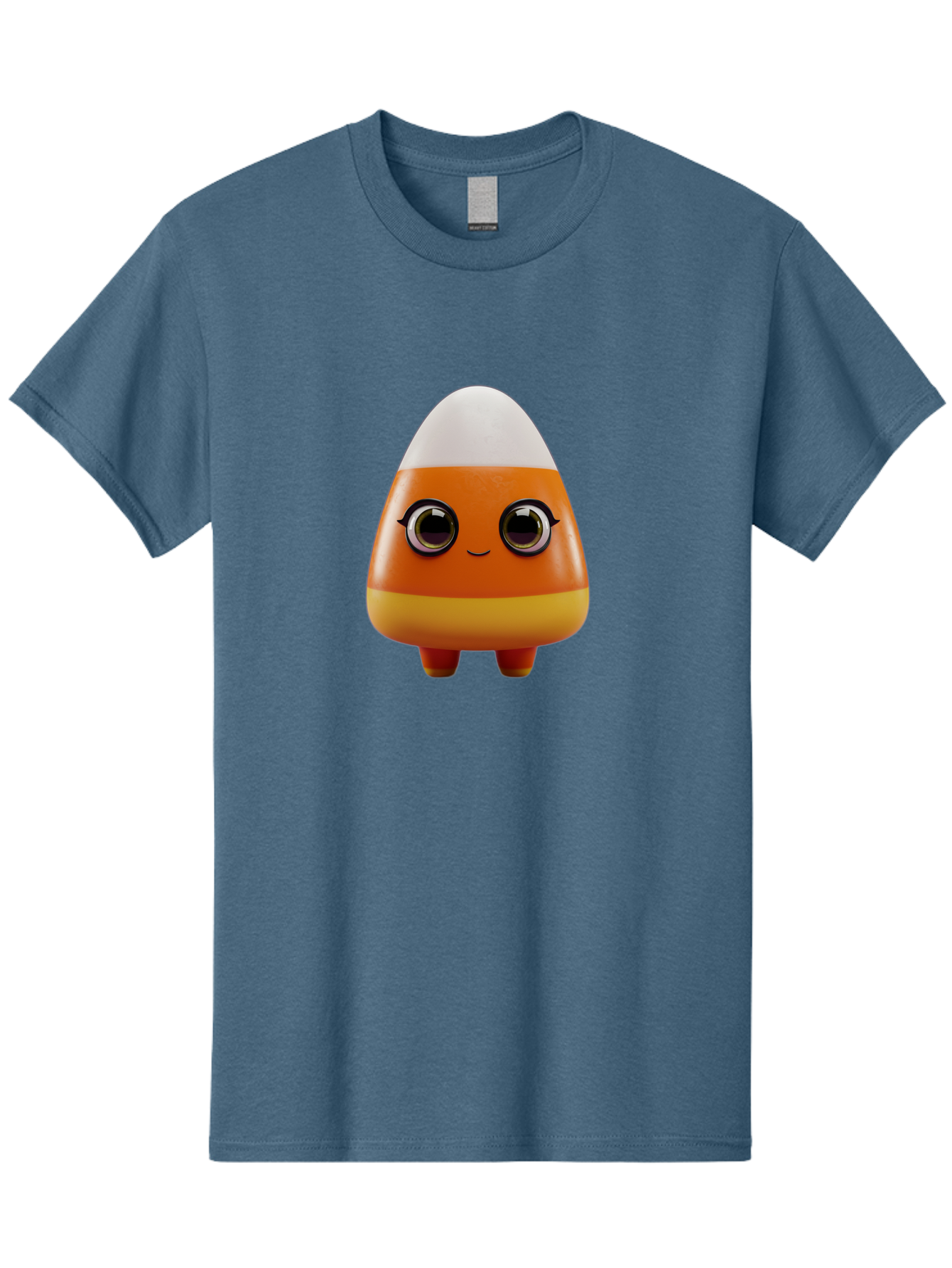Candy-Corn-Character Men'S Graphic Tee, 100% Cotton, Comfortable Casual Summer Wear, Machine Washable, Candy Corn Character, Cartoon Candy, Halloween Treat, Sweet Character, Orange And Yellow Candy, Cute Candy Corn, Funny Character Design, Bac775 3