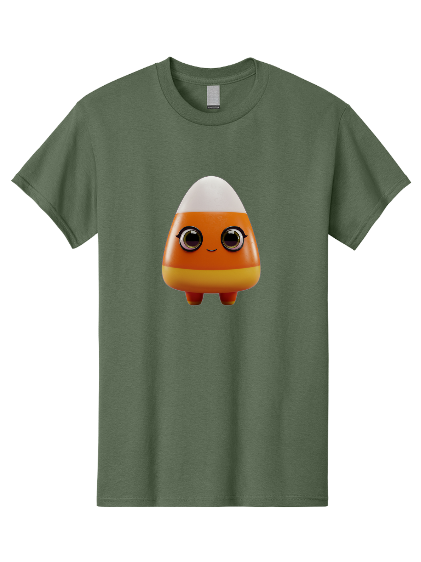 Candy-Corn-Character Men'S Graphic Tee, 100% Cotton, Comfortable Casual Summer Wear, Machine Washable, Candy Corn Character, Cartoon Candy, Halloween Treat, Sweet Character, Orange And Yellow Candy, Cute Candy Corn, Funny Character Design, Bac775 7