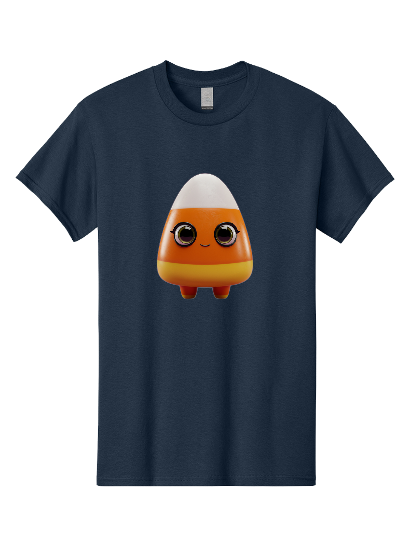 Candy-Corn-Character Men'S Graphic Tee, 100% Cotton, Comfortable Casual Summer Wear, Machine Washable, Candy Corn Character, Cartoon Candy, Halloween Treat, Sweet Character, Orange And Yellow Candy, Cute Candy Corn, Funny Character Design, Bac775 5