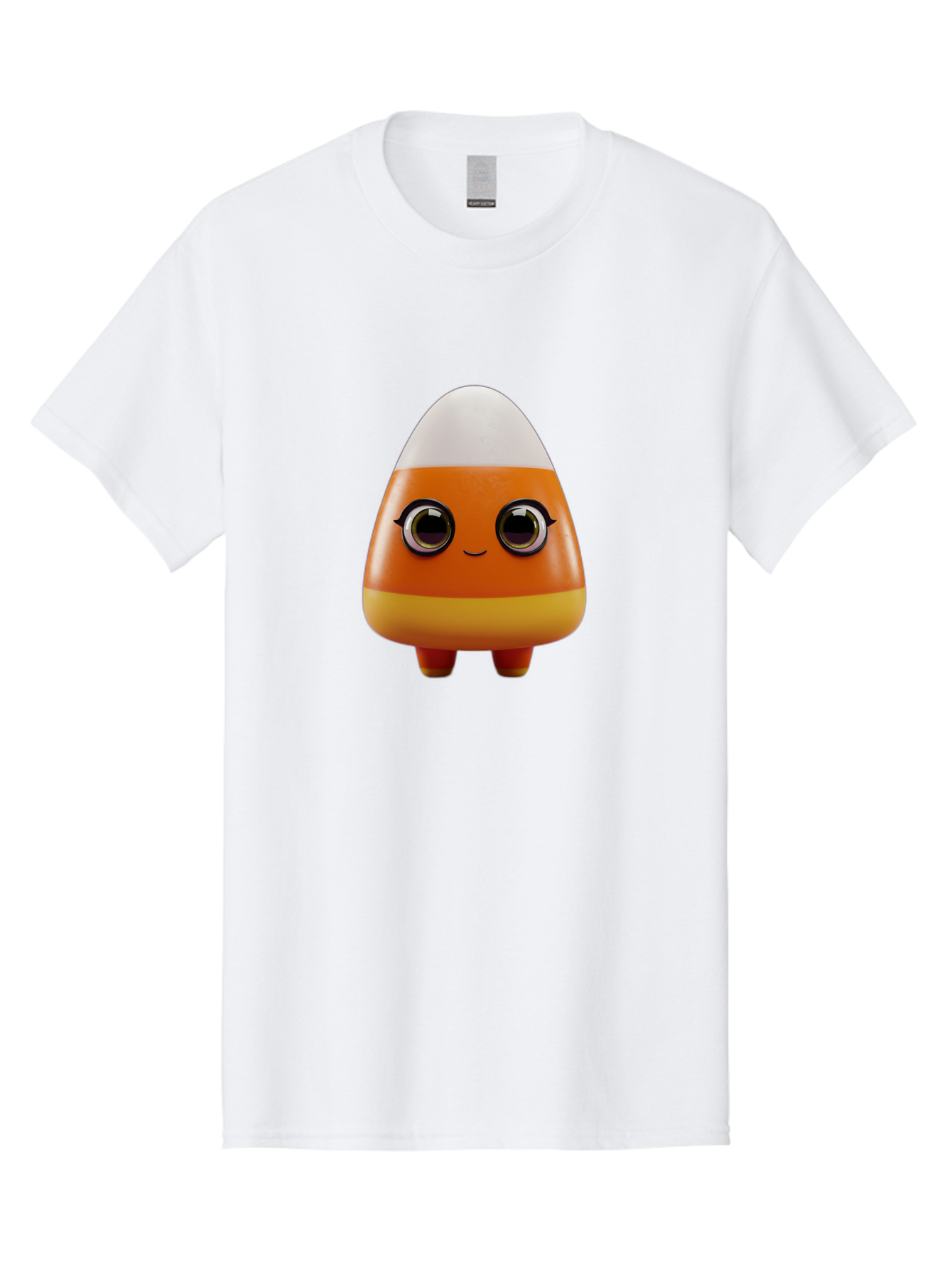 Candy-Corn-Character Men'S Graphic Tee, 100% Cotton, Comfortable Casual Summer Wear, Machine Washable, Candy Corn Character, Cartoon Candy, Halloween Treat, Sweet Character, Orange And Yellow Candy, Cute Candy Corn, Funny Character Design, Bac775 11