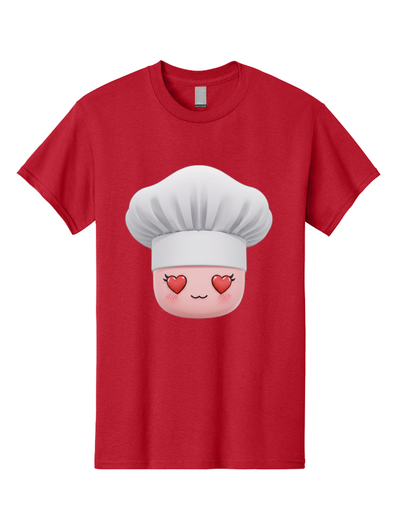 Chef-Emoji Men'S Graphic Tee, 100% Cotton, Comfortable Casual Summer Wear, Machine Washable, Cartoon Chef Hat, Chef Emoji, Cute Chef Face, Heart Eyes, Cooking Love, Culinary Passion, Adorable Character, Facial Expression, Cartoon Style Bac819 9