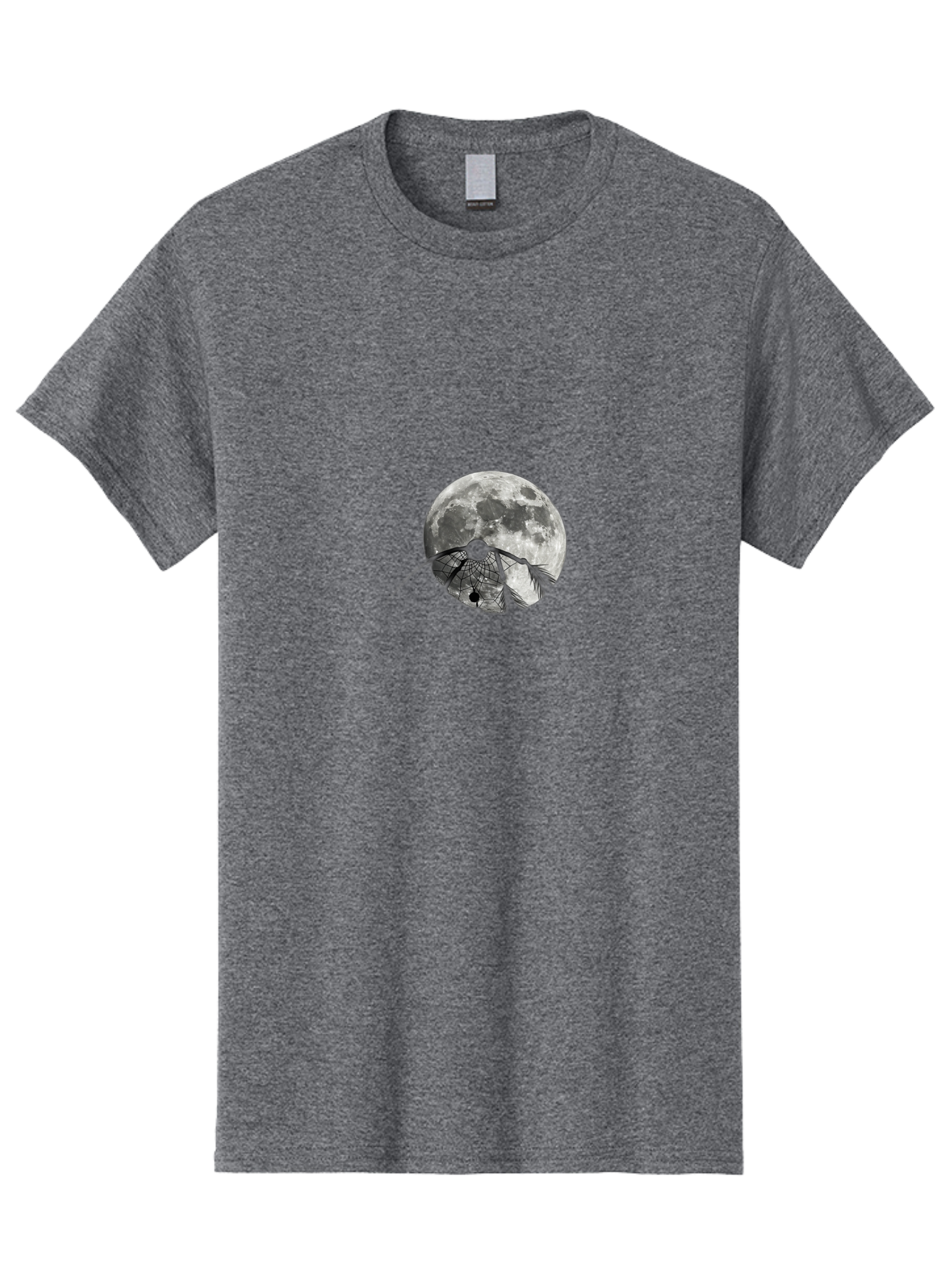 Cracked-Moon Men'S Graphic Tee, 100% Cotton, Comfortable Casual Summer Wear, Machine Washable, Horseshoe Crab Silhouette, Moonlit Night, Lunar Background, Ocean Creature, Wildlife Illustration, Marine Life, Nocturnal Animal, Abstract Art Bac925 9