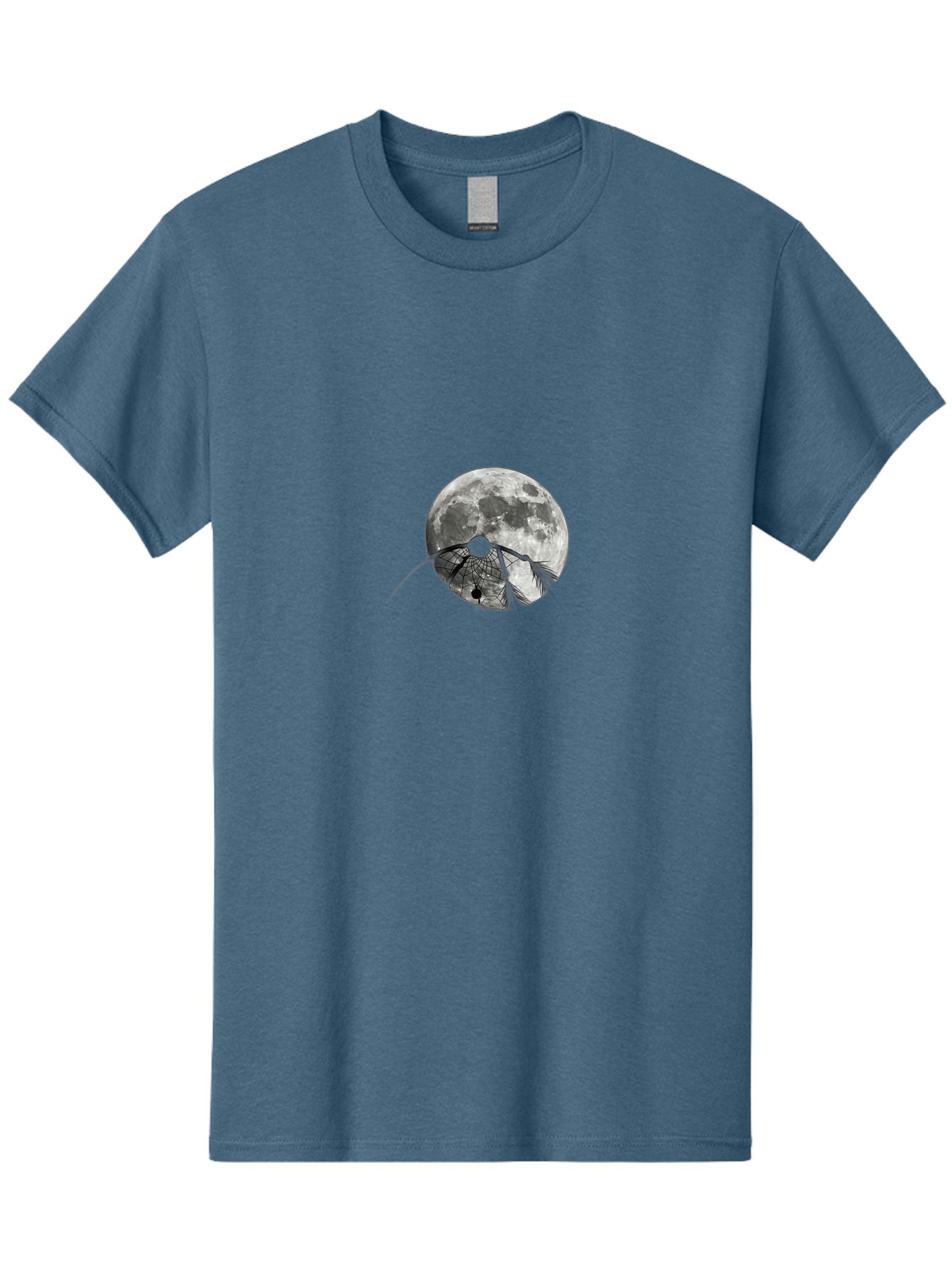 Cracked-Moon Men'S Graphic Tee, 100% Cotton, Comfortable Casual Summer Wear, Machine Washable, Horseshoe Crab Silhouette, Moonlit Night, Lunar Background, Ocean Creature, Wildlife Illustration, Marine Life, Nocturnal Animal, Abstract Art Bac925 8