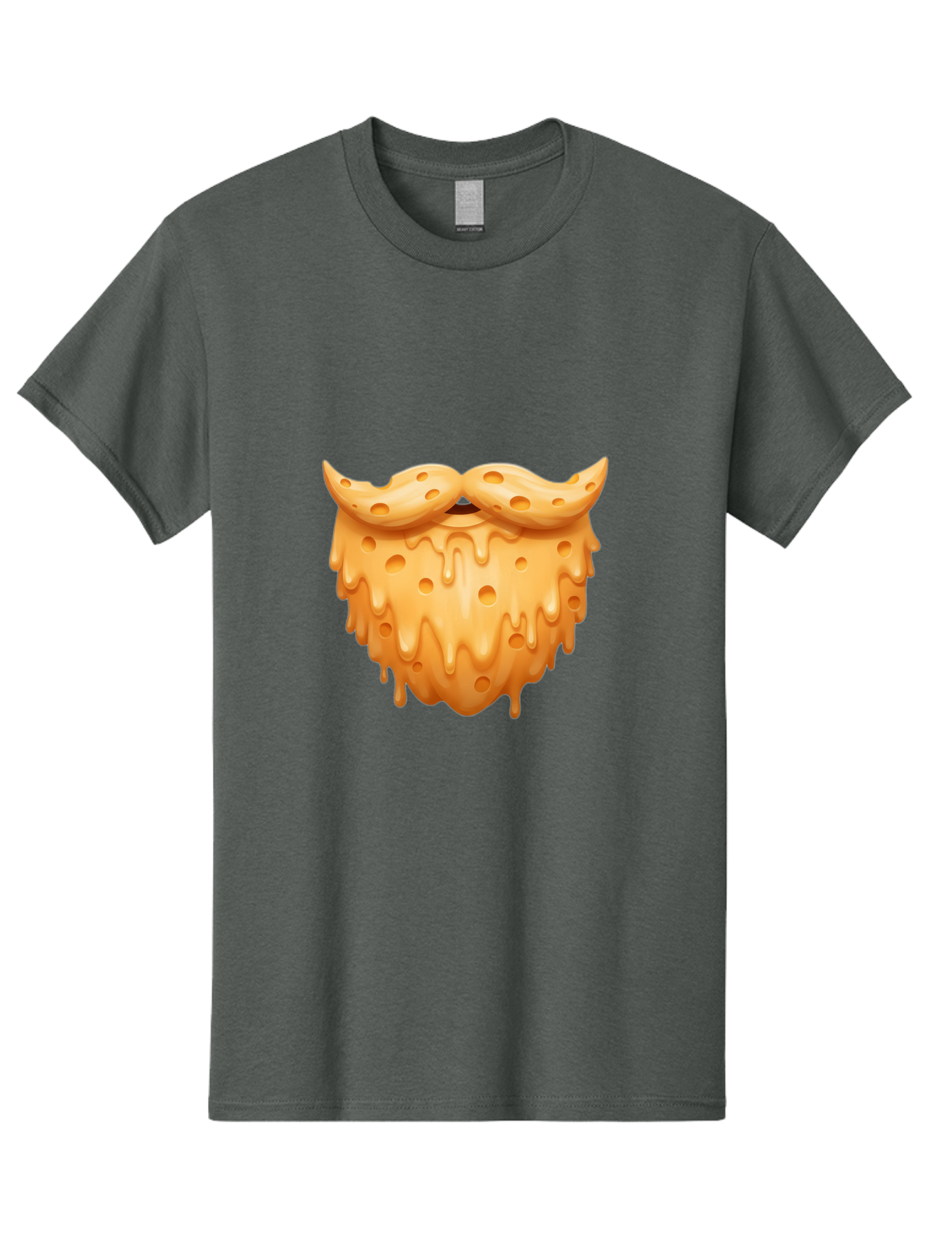 Croissant-With-Mustache Men'S Graphic Tee, 100% Cotton, Comfortable Casual Summer Wear, Machine Washable, Doughnut With Mustache, Sweet Treats, Baked Goods, Quirky Humor, Funny Faces, Dessert Lovers, Creative Food Art, Playful Graphics Bac936 3