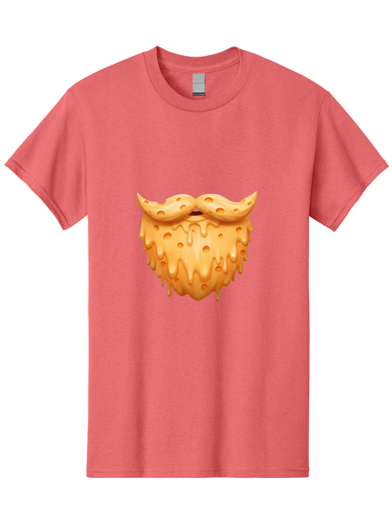 Croissant-With-Mustache Men'S Graphic Tee, 100% Cotton, Comfortable Casual Summer Wear, Machine Washable, Doughnut With Mustache, Sweet Treats, Baked Goods, Quirky Humor, Funny Faces, Dessert Lovers, Creative Food Art, Playful Graphics Bac936 2