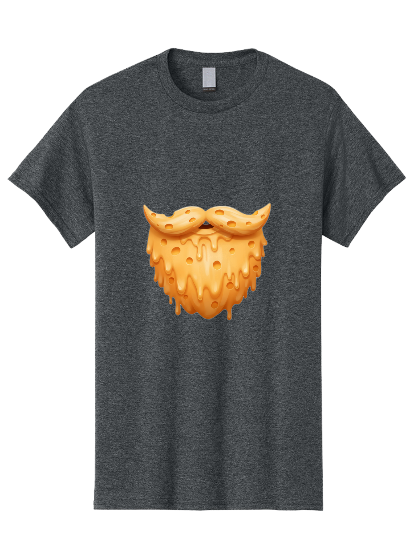 Croissant-With-Mustache Men'S Graphic Tee, 100% Cotton, Comfortable Casual Summer Wear, Machine Washable, Doughnut With Mustache, Sweet Treats, Baked Goods, Quirky Humor, Funny Faces, Dessert Lovers, Creative Food Art, Playful Graphics Bac936 5