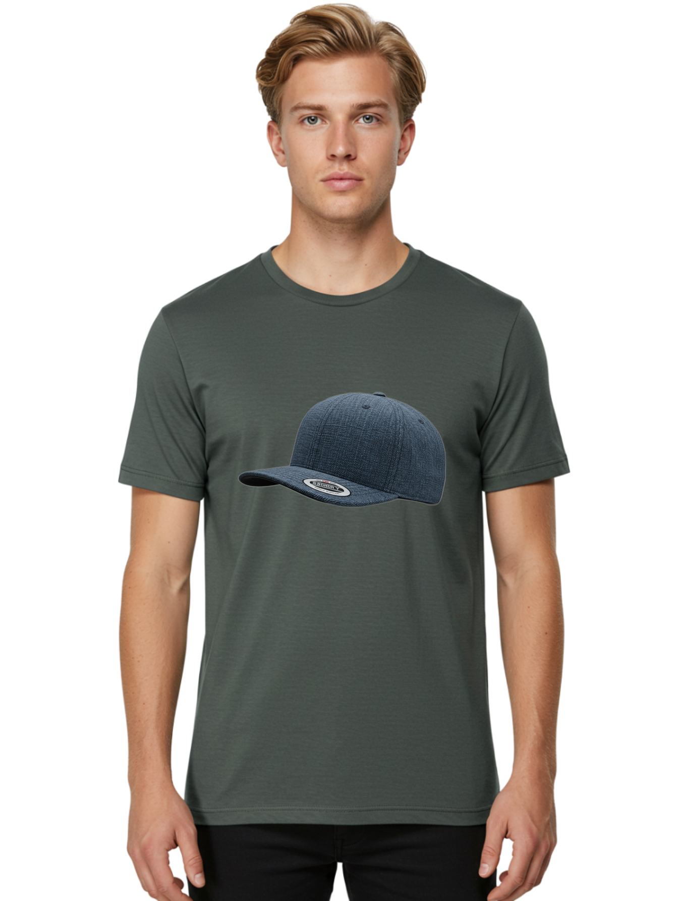Flexfit-Cap Men'S Graphic Tee, 100% Cotton, Comfortable Casual Summer Wear, Machine Washable, Flexfit Baseball Cap, Dark Blue Cap, Snapback Hat, Flexfit Logo, Stylish Headwear, Casual Fashion, Sports Cap, Flexfit Branding, Hat With Logo Bad102 21