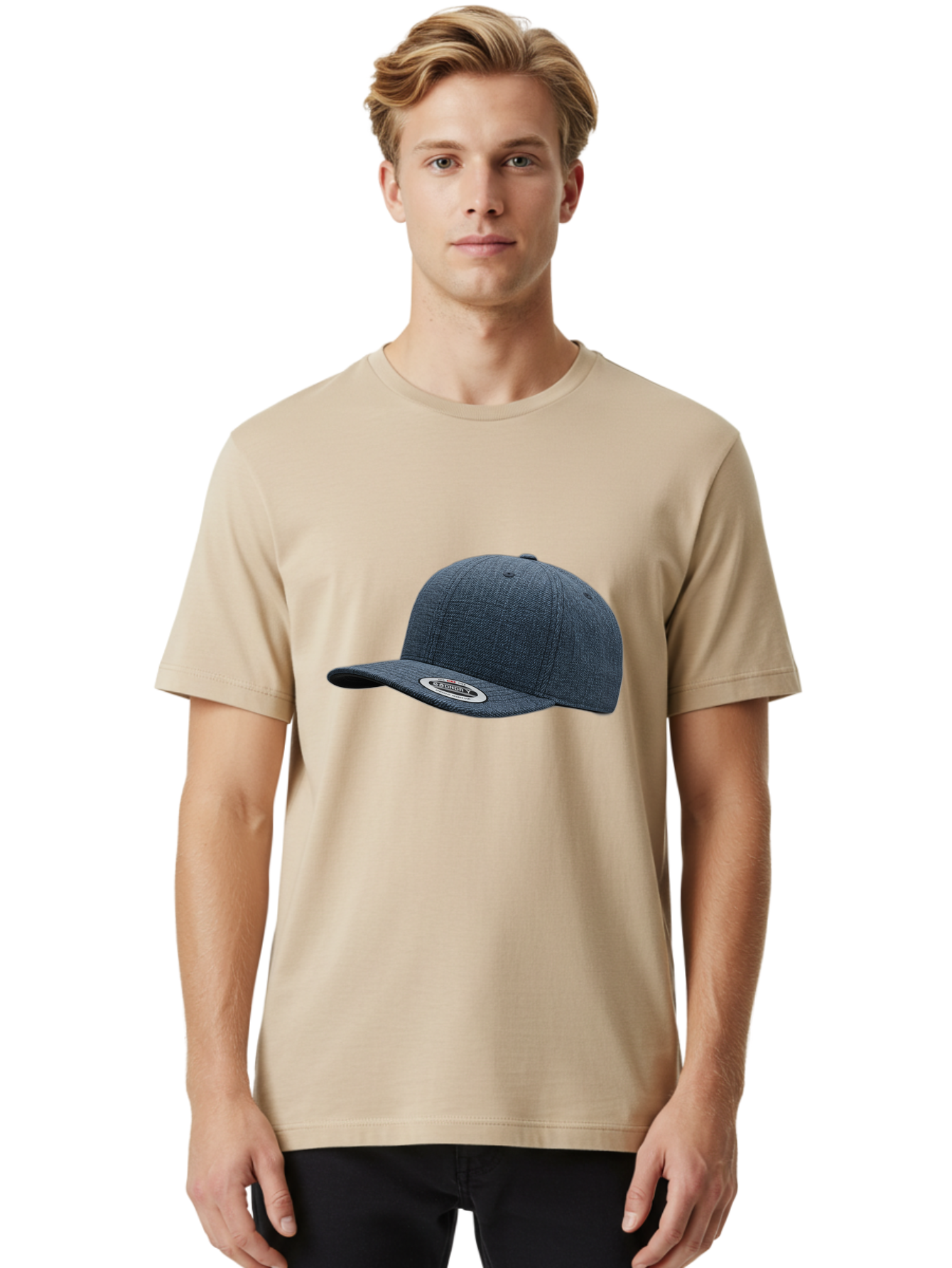 Flexfit-Cap Men'S Graphic Tee, 100% Cotton, Comfortable Casual Summer Wear, Machine Washable, Flexfit Baseball Cap, Dark Blue Cap, Snapback Hat, Flexfit Logo, Stylish Headwear, Casual Fashion, Sports Cap, Flexfit Branding, Hat With Logo Bad102 27