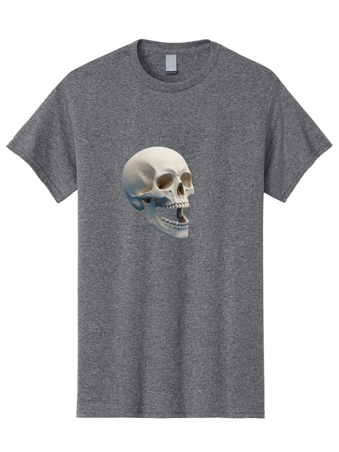 Human-Skull-1 Men'S Graphic Tee, 100% Cotton, Comfortable Casual Summer Wear, Machine Washable, Human Skull, Skeletal Head, Anatomy, Bones, Teeth, Jawbone, Scientific Illustration, Medical Art, 3D Rendering, Detailed Model Bad204 6