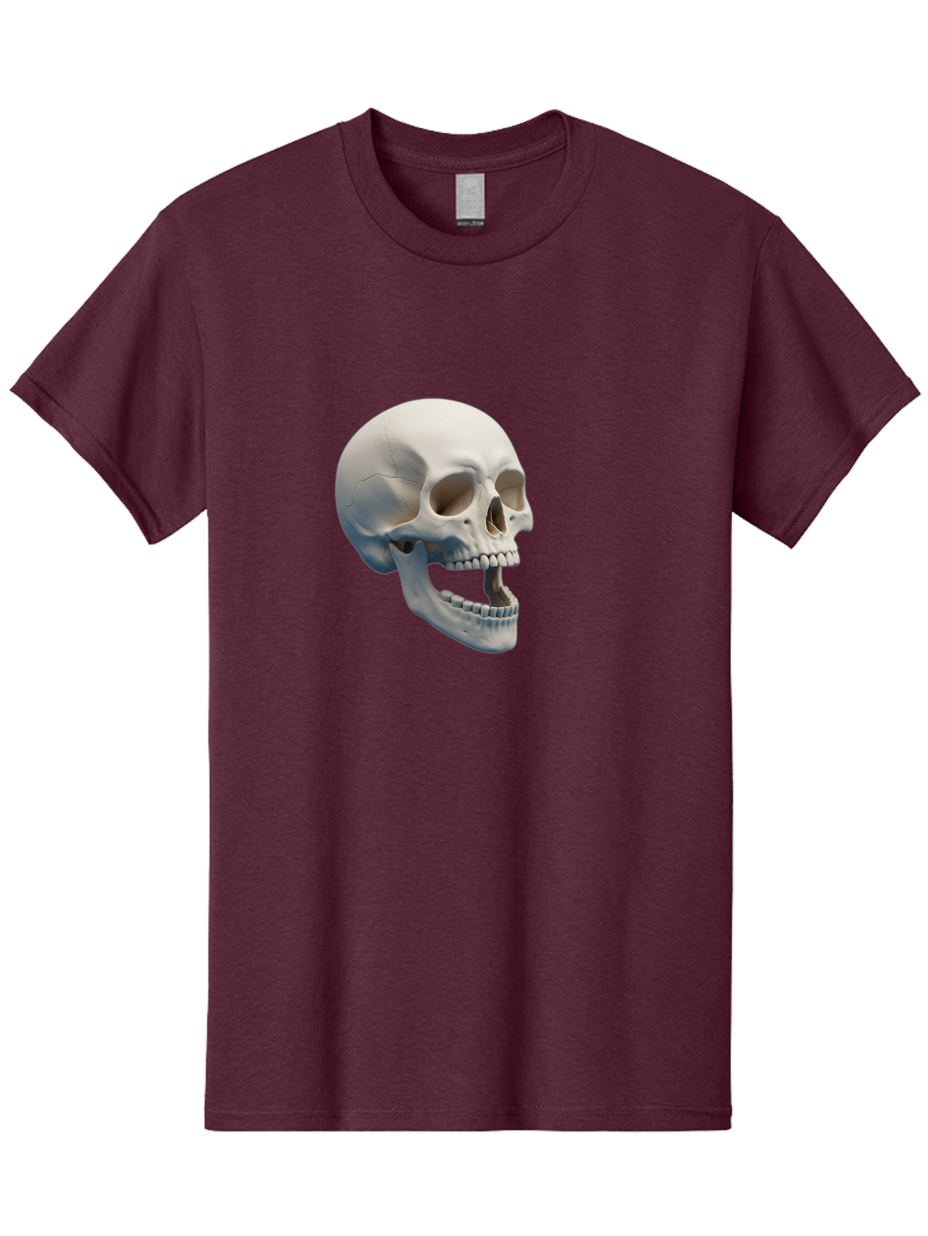 Human-Skull-1 Men'S Graphic Tee, 100% Cotton, Comfortable Casual Summer Wear, Machine Washable, Human Skull, Skeletal Head, Anatomy, Bones, Teeth, Jawbone, Scientific Illustration, Medical Art, 3D Rendering, Detailed Model Bad204 15