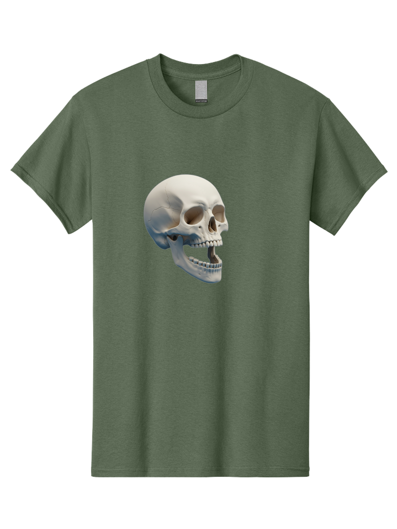 Human-Skull-1 Men'S Graphic Tee, 100% Cotton, Comfortable Casual Summer Wear, Machine Washable, Human Skull, Skeletal Head, Anatomy, Bones, Teeth, Jawbone, Scientific Illustration, Medical Art, 3D Rendering, Detailed Model Bad204 9