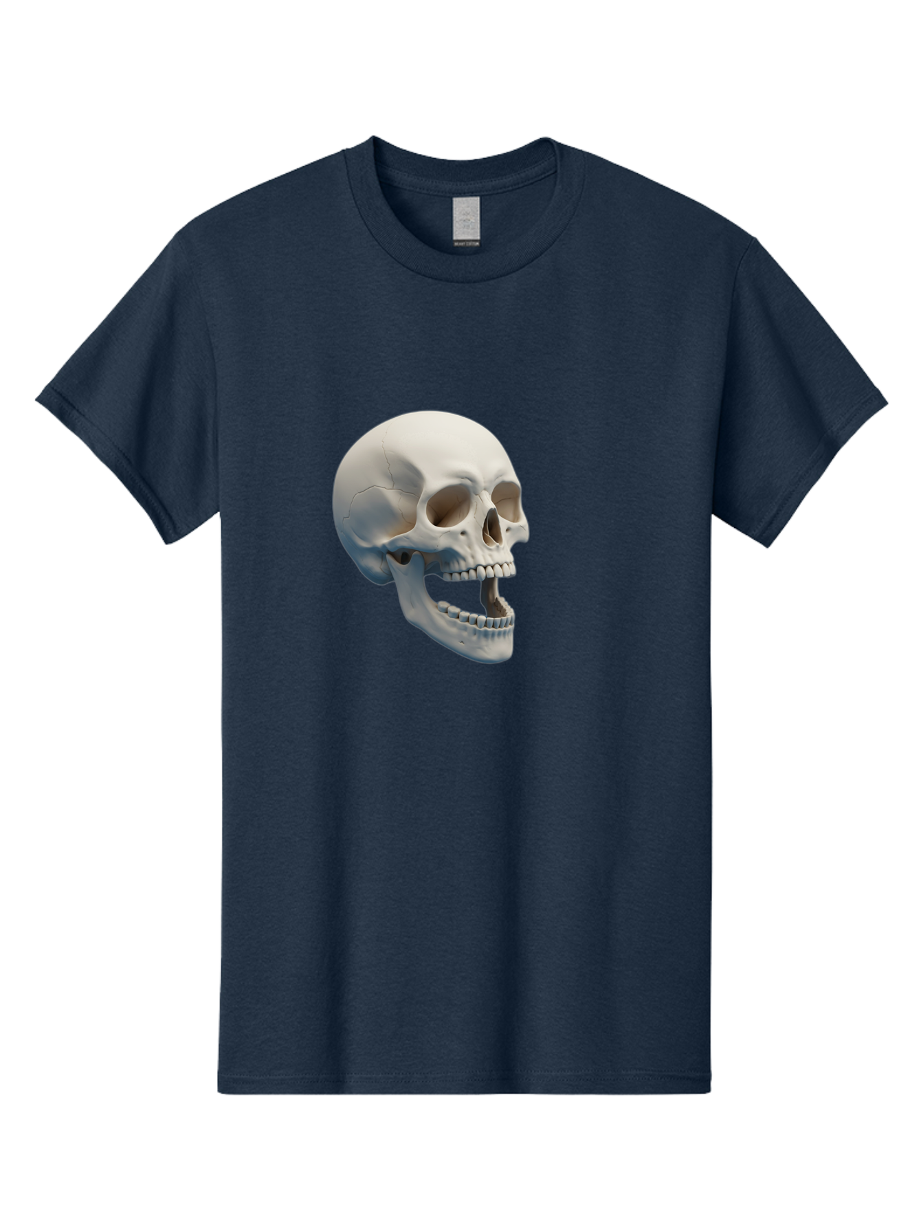 Human-Skull-1 Men'S Graphic Tee, 100% Cotton, Comfortable Casual Summer Wear, Machine Washable, Human Skull, Skeletal Head, Anatomy, Bones, Teeth, Jawbone, Scientific Illustration, Medical Art, 3D Rendering, Detailed Model Bad204 5