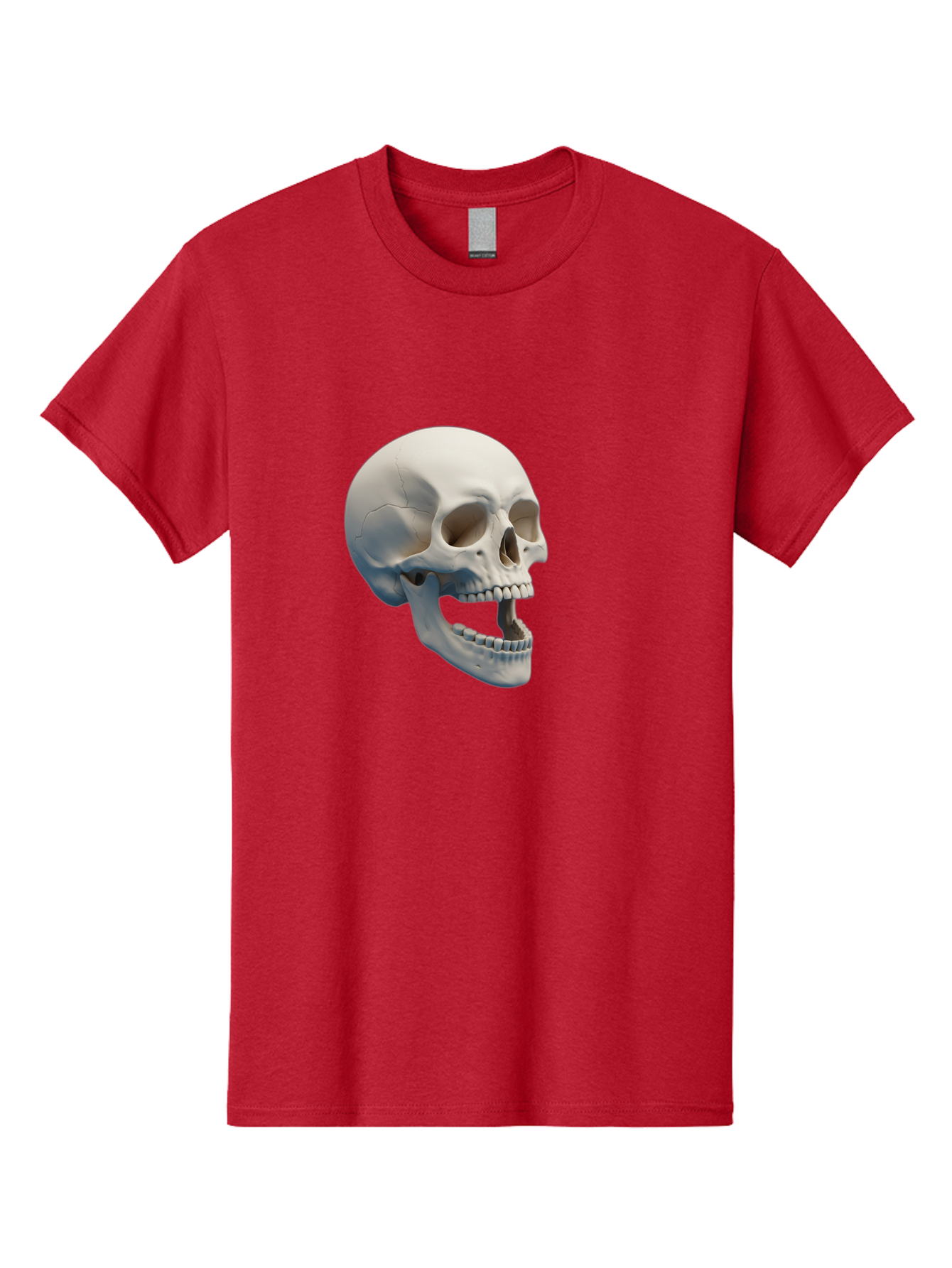 Human-Skull-1 Men'S Graphic Tee, 100% Cotton, Comfortable Casual Summer Wear, Machine Washable, Human Skull, Skeletal Head, Anatomy, Bones, Teeth, Jawbone, Scientific Illustration, Medical Art, 3D Rendering, Detailed Model Bad204 12