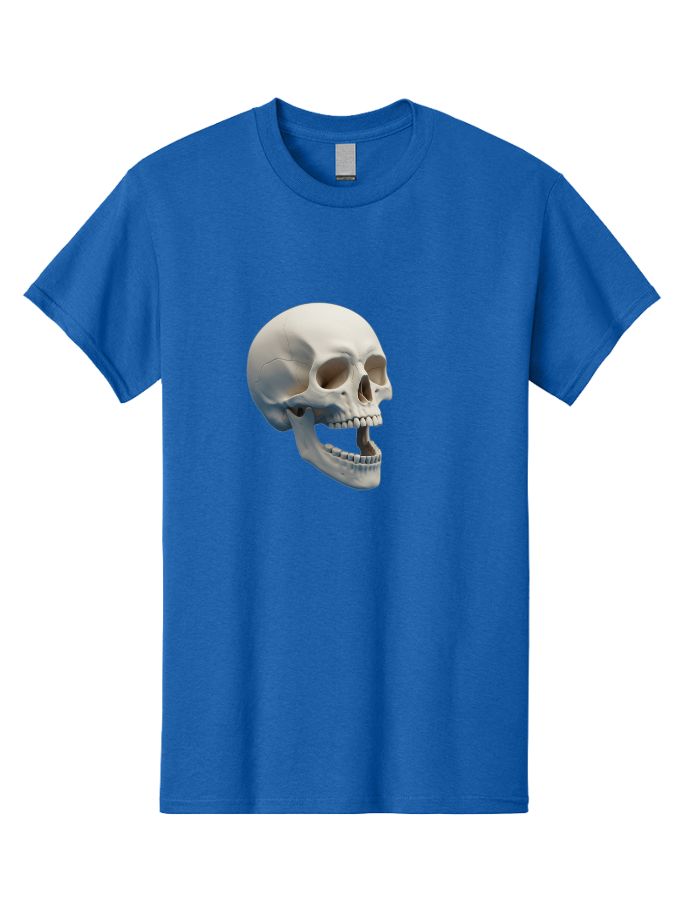 Human-Skull-1 Men'S Graphic Tee, 100% Cotton, Comfortable Casual Summer Wear, Machine Washable, Human Skull, Skeletal Head, Anatomy, Bones, Teeth, Jawbone, Scientific Illustration, Medical Art, 3D Rendering, Detailed Model Bad204 13
